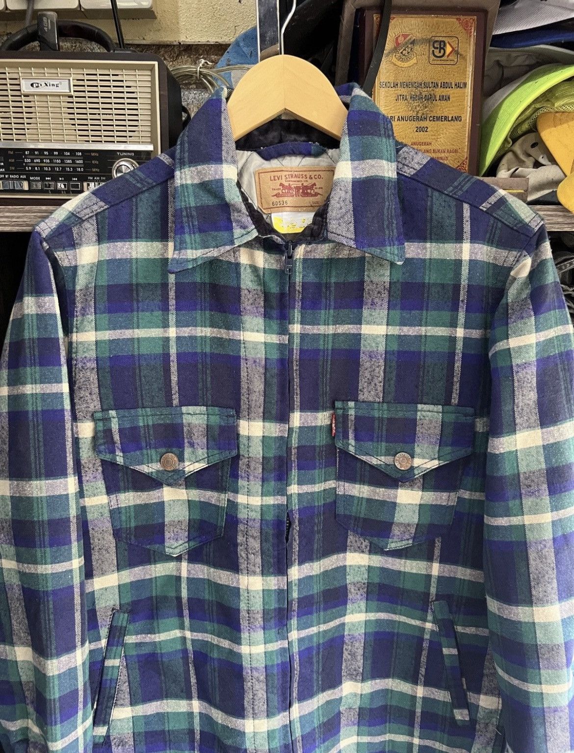 Levi's 🔥Vintage Levis 60536 Quilted Zipper Jacket Size US S / EU 44-46 / 1 - 5 Thumbnail