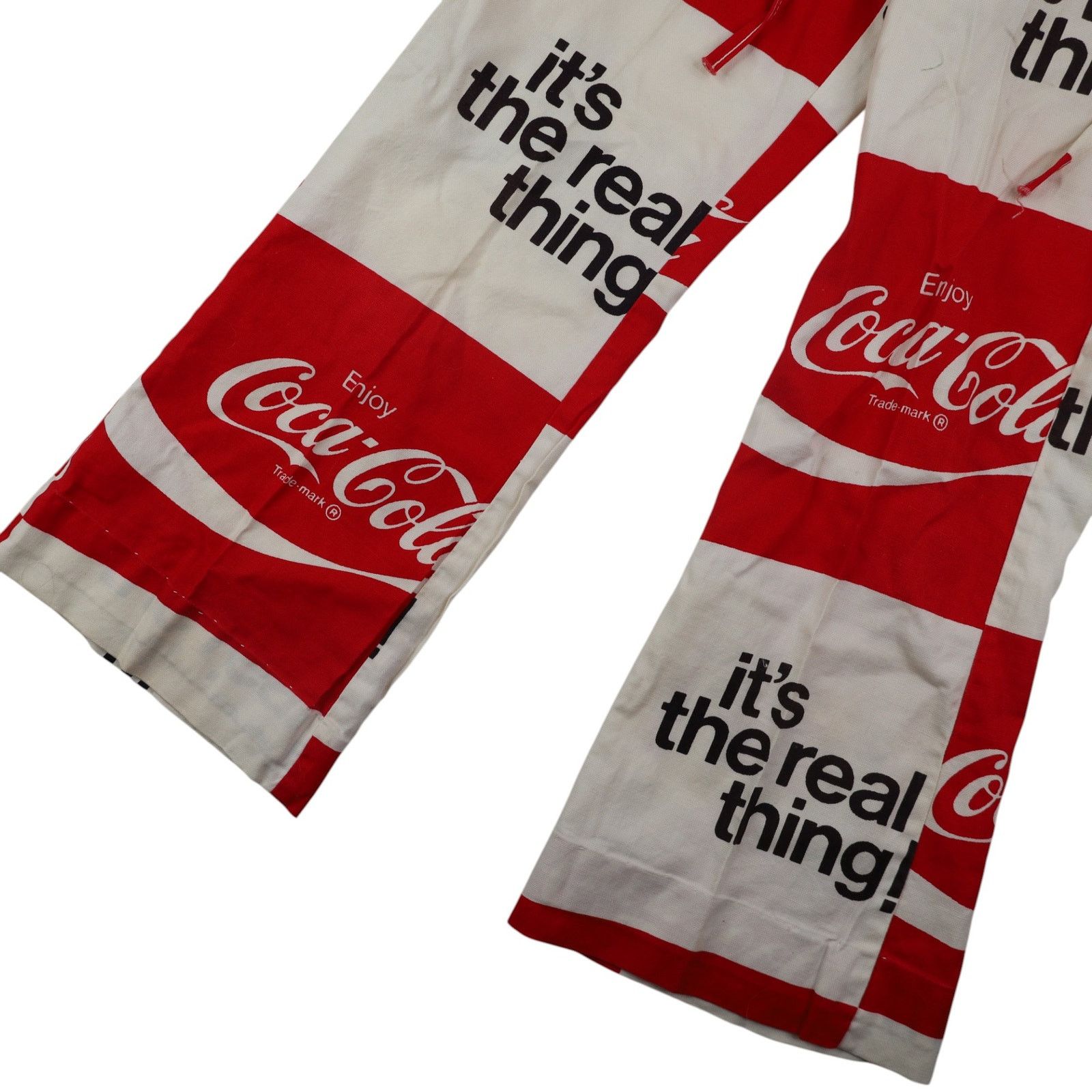 Coca Cola × Vintage VTG Coca Cola All Over Print Draw String Bell Bottom Pants Size 27" / US 4 / IT 40 - 4 Thumbnail