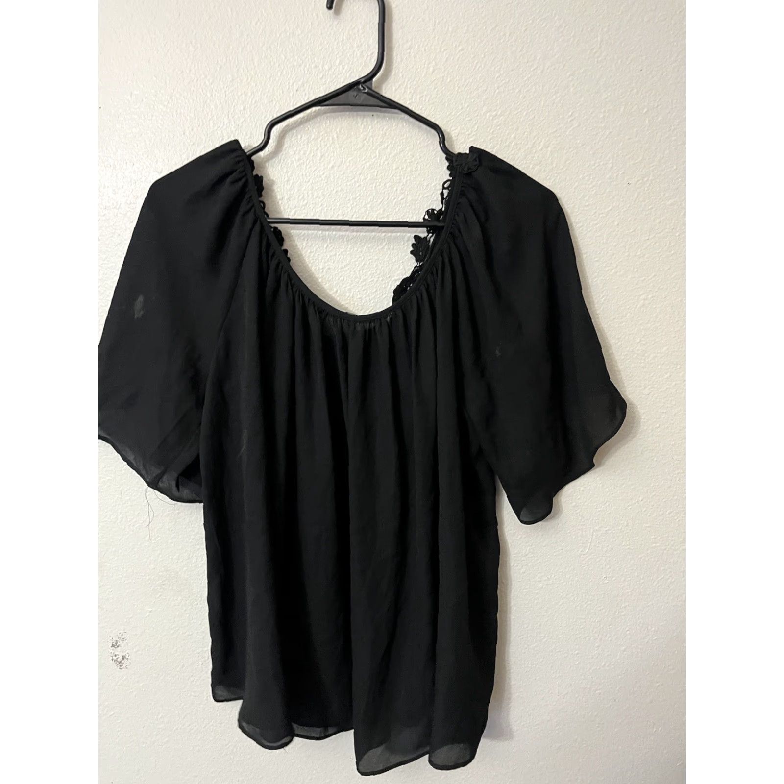 Zara Zara Women's Basic Collection Black Short Sleeve Round neck Top Blouse Size: Small Womens Size S / US 4 / IT 40 - 3 Thumbnail