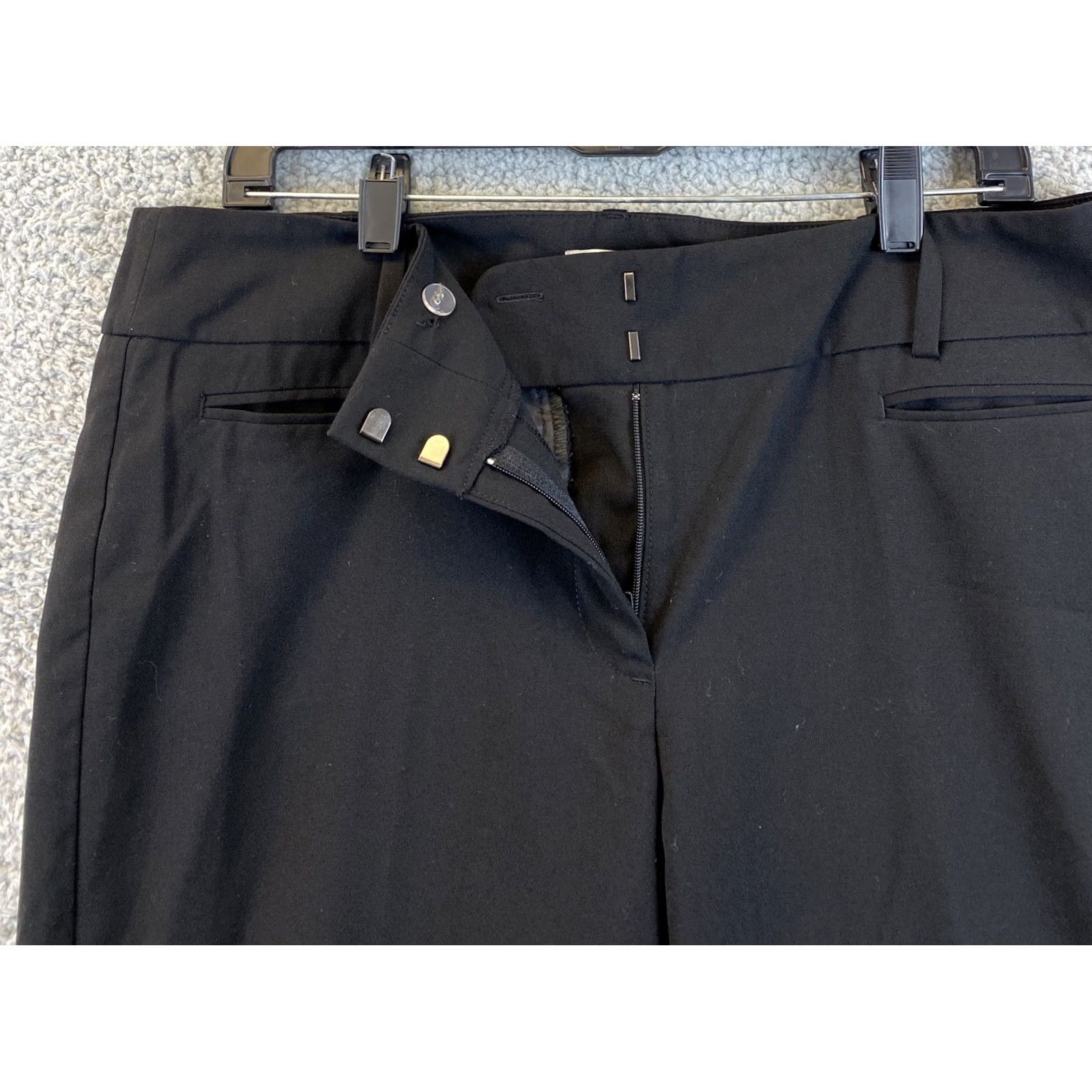 Ann Taylor Ann Taylor LOFT Dress Pants Size 12 Black / 34-38 Women Pants Dress Pants Slimming Stretch Wrinkle Resistant Pockets High Rise Size 34" / US 12 / IT 48 - 3 Thumbnail