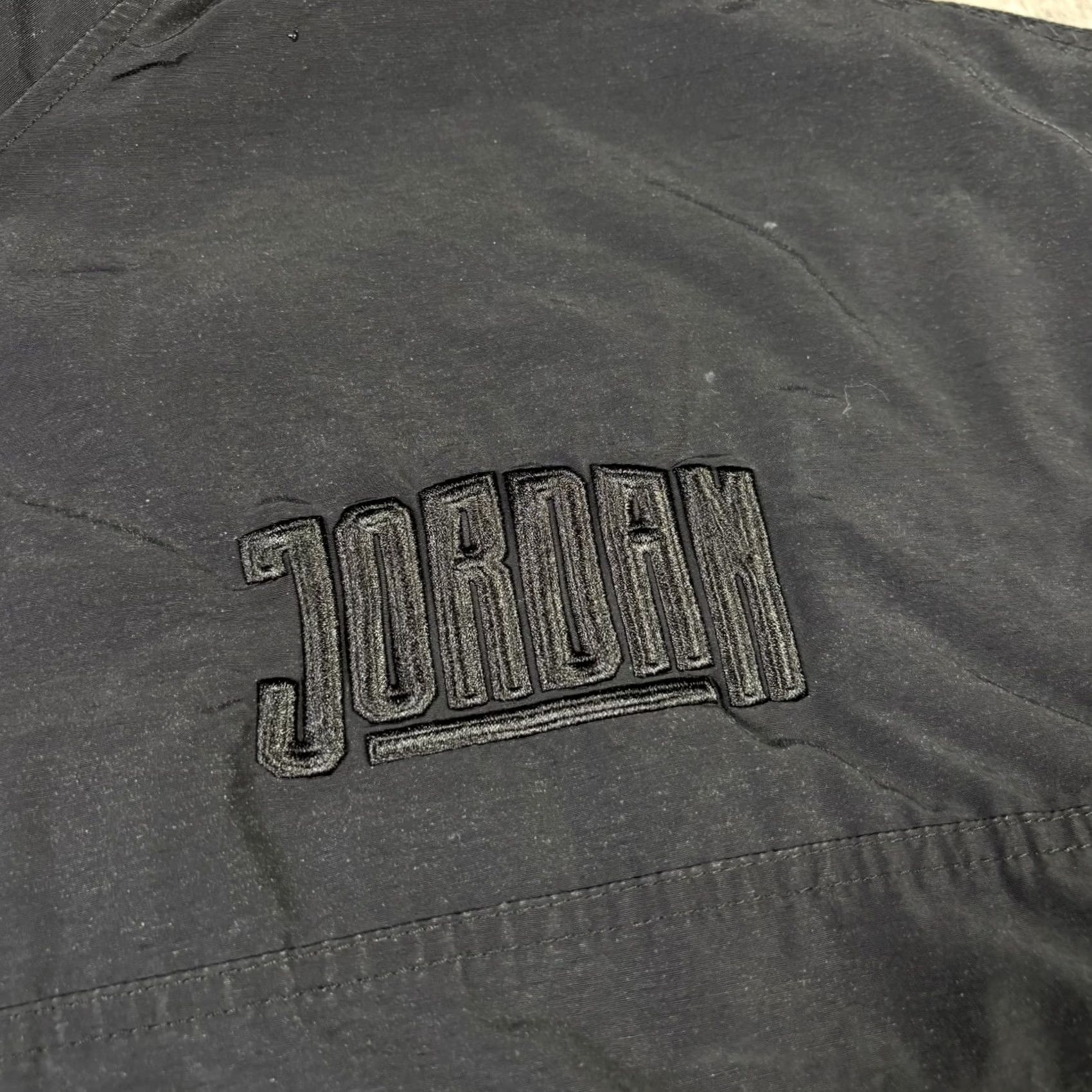 Jordan Brand VINTAGE Jordan Windbreaker Jacket Q-Zip Pullover 90s Basketball XL Black Nike USA Mens# Size US XL / EU 56 / 4 - 7 Thumbnail