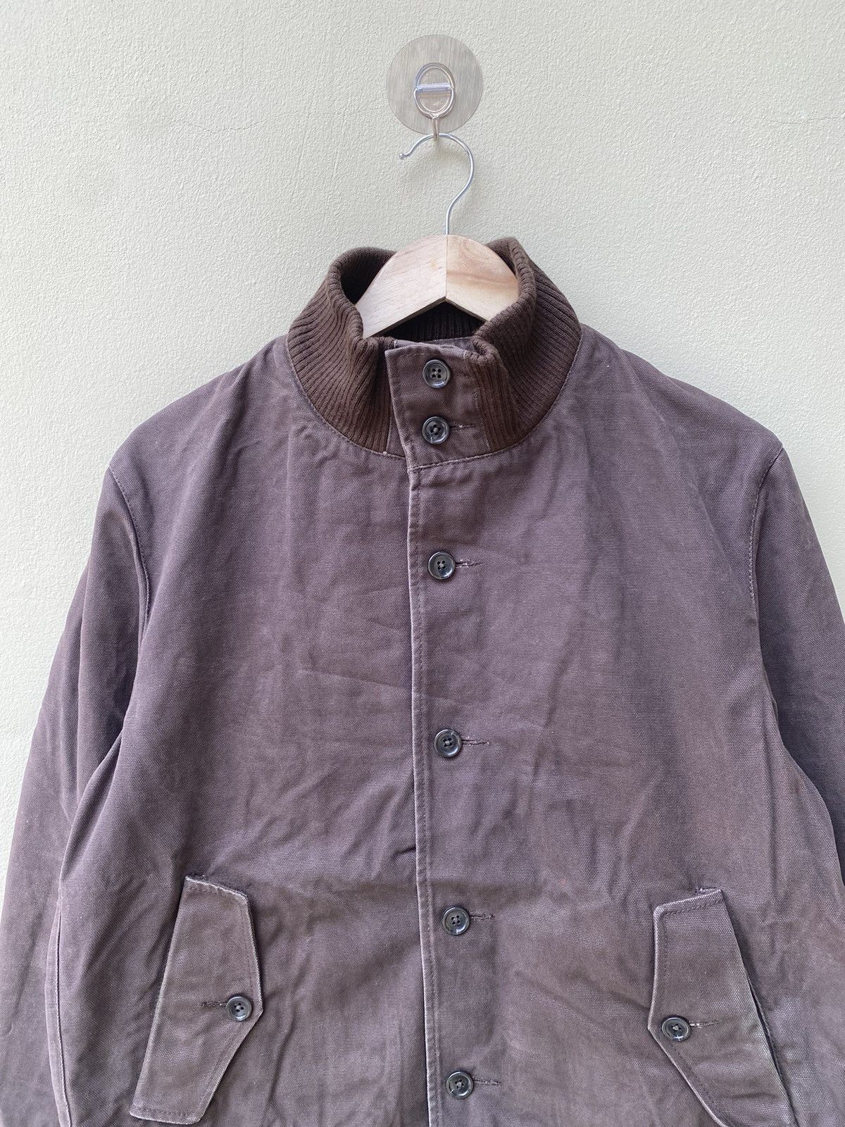 Japanese Brand × United Arrows × Vintage RARE VINTAGE UNITED ARROWS DUCK KANVAS JACKET FADED BROWN Size US M / EU 48-50 / 2 - 5 Thumbnail