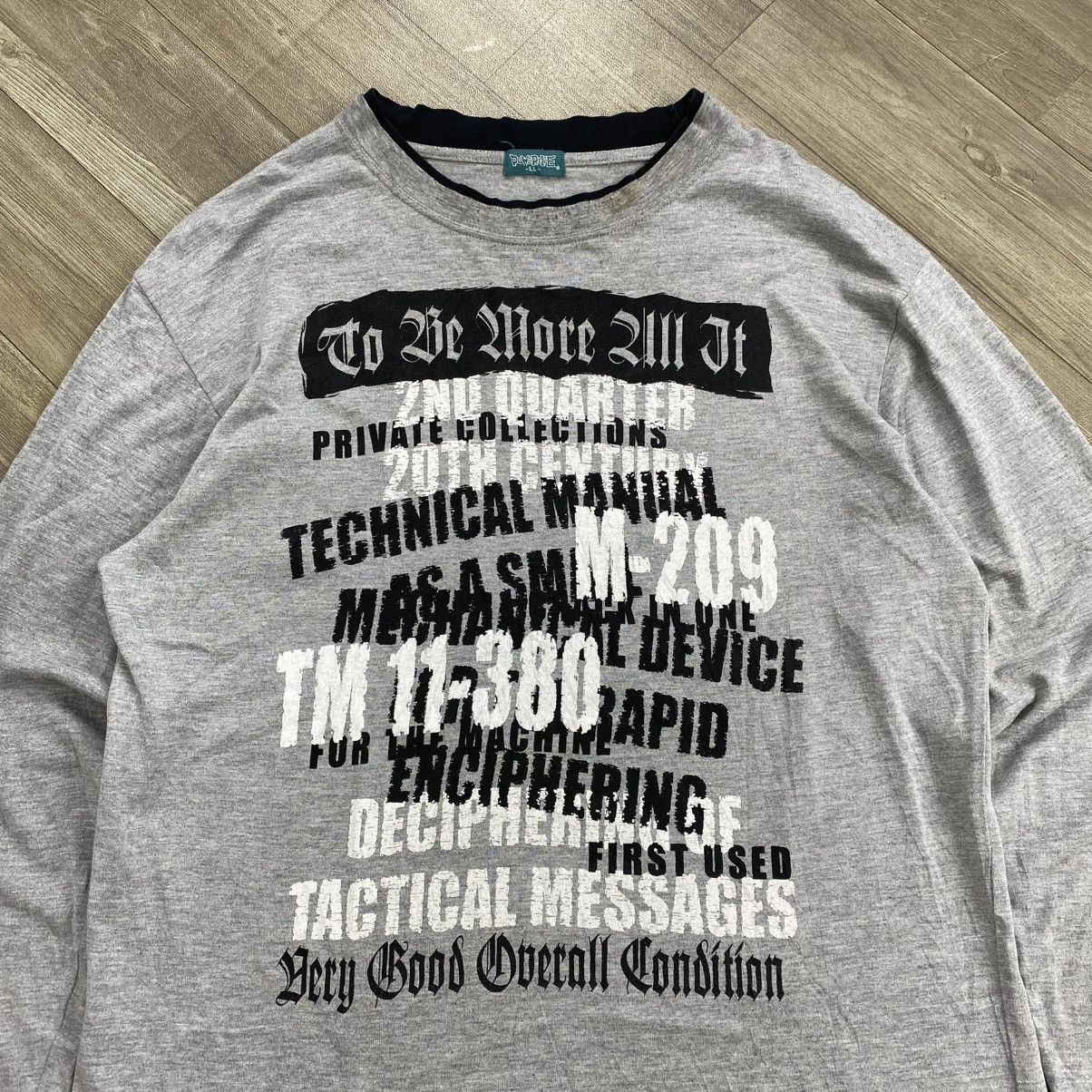 In The Attic 2000s Power Life Poem Grunge Cross Goa Punk Long Sleeve Y2K Size US L / EU 52-54 / 3 - 2 Thumbnail