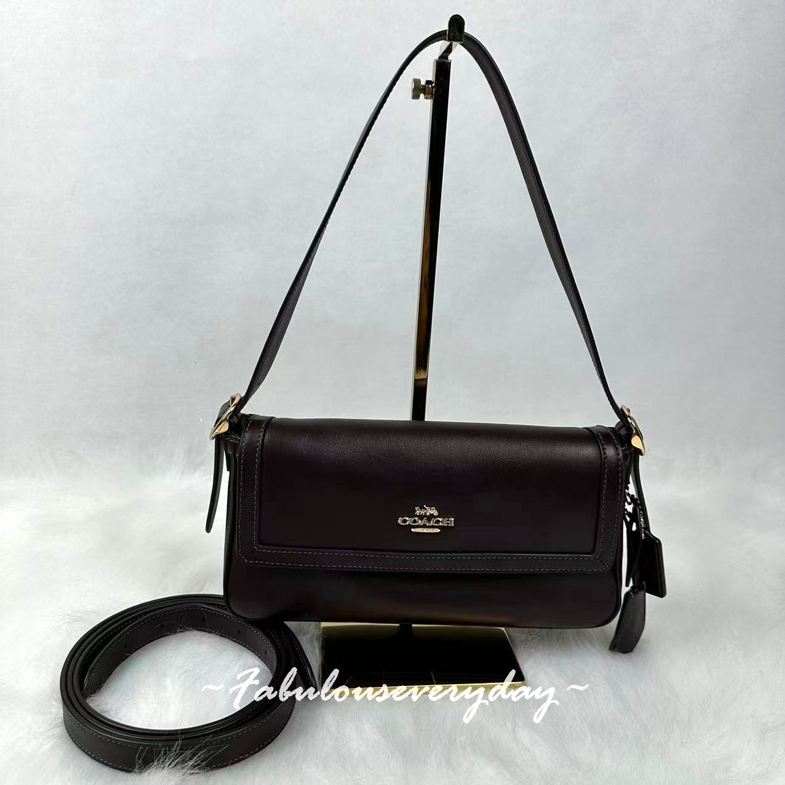 Coach Coach Etta Small Flap Shoulder/Crossbody leather/IM/Espresso Size ONE SIZE - 2 Thumbnail
