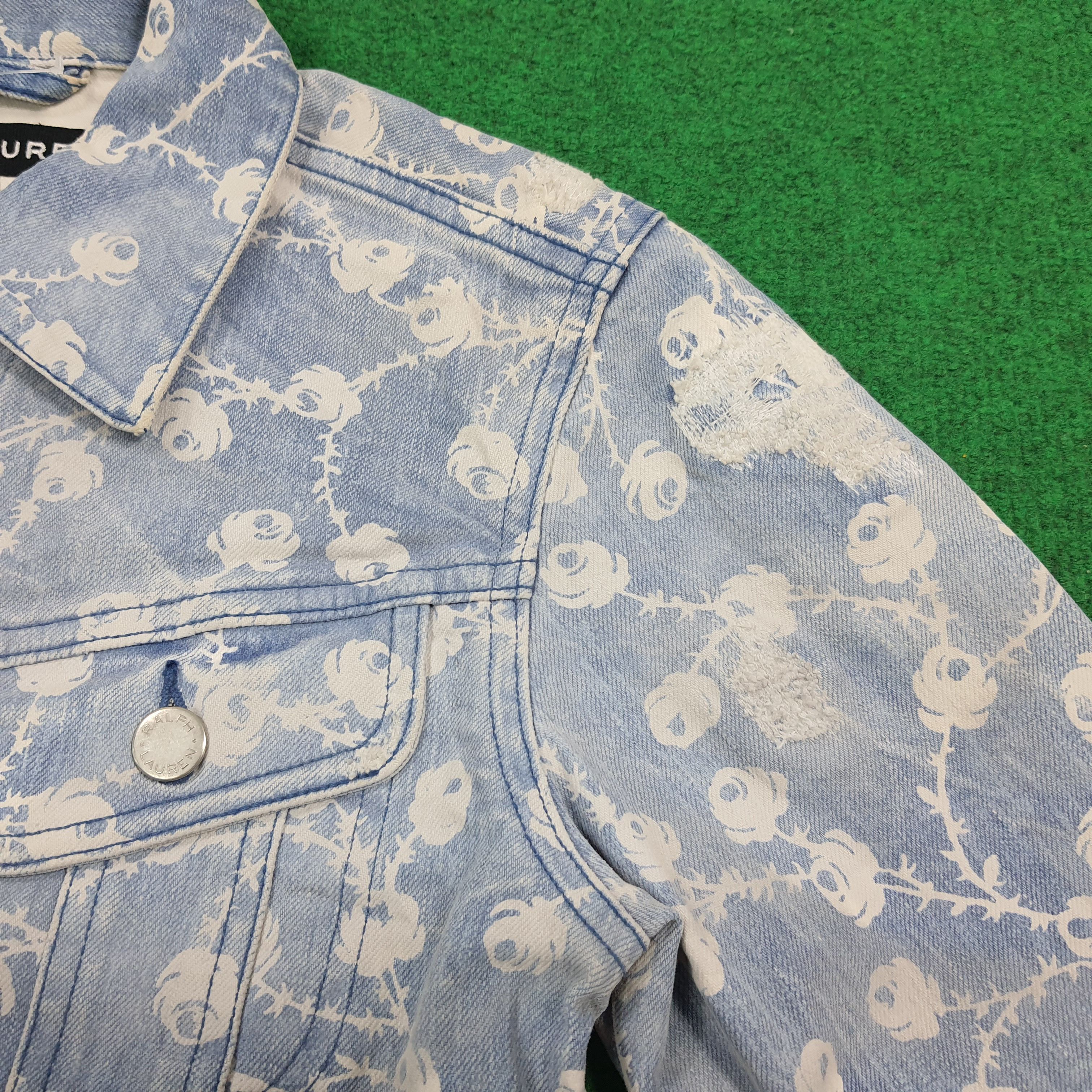 Ralph Lauren Vintage Ralph Lauren Floral Rose Print Denim Jacket C303N14 Size XS / US 0-2 / IT 36-38 - 11 Thumbnail