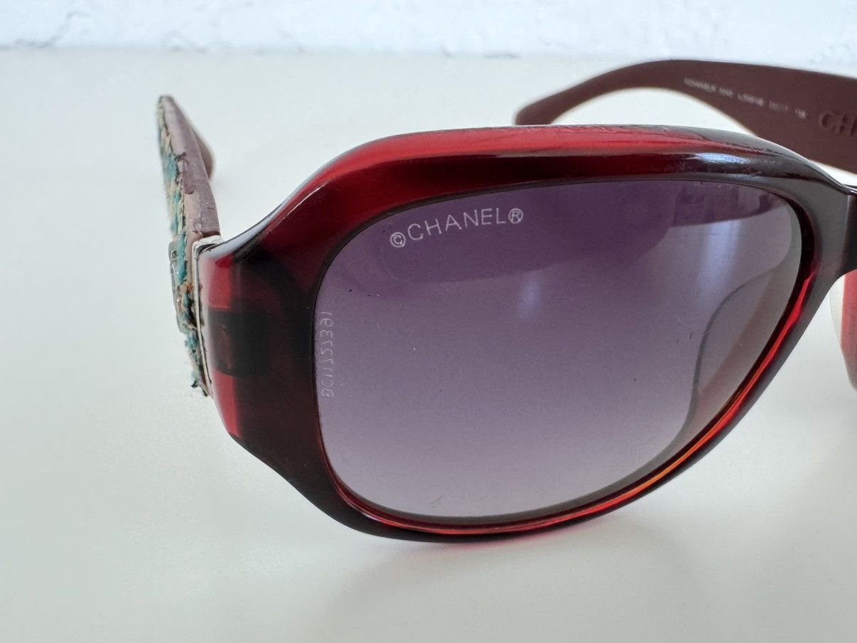 Chanel ★ Y2K CHANEL 5240 CC LOGO TWEED SUNGLASSES Size ONE SIZE - 6 Thumbnail