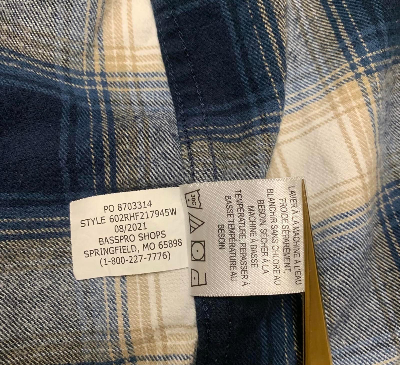 Redhead Red Head Men's Large Blue Plaid Flannel Shirt Cotton Size US L / EU 52-54 / 3 - 11 Thumbnail