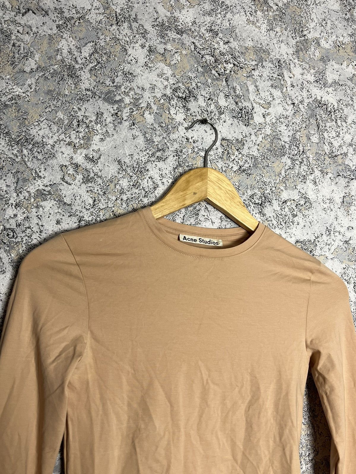 Acne Studios Acne Studios Beige Stretch Fitted Long Sleeve Top Size XS Size XXS / US 00 / IT 34 - 2 Thumbnail