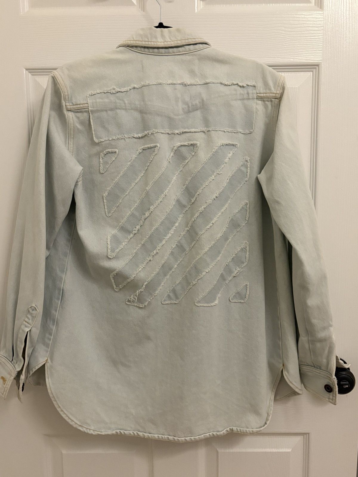 Off-White OFF WHITE 17AW DIAGONAL RAW CUT SHIRT BLUE XS DENIM Size US XS / EU 42 / 0 - 6 Thumbnail