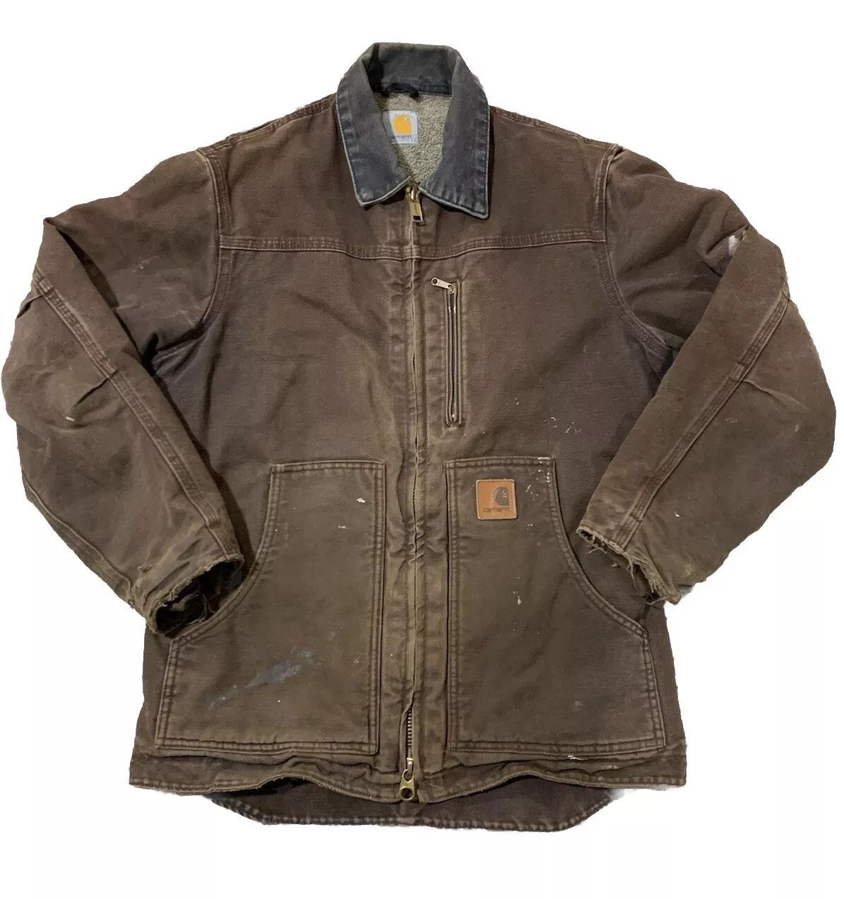 Sherpa Lined Distressed C61DKB Jacket