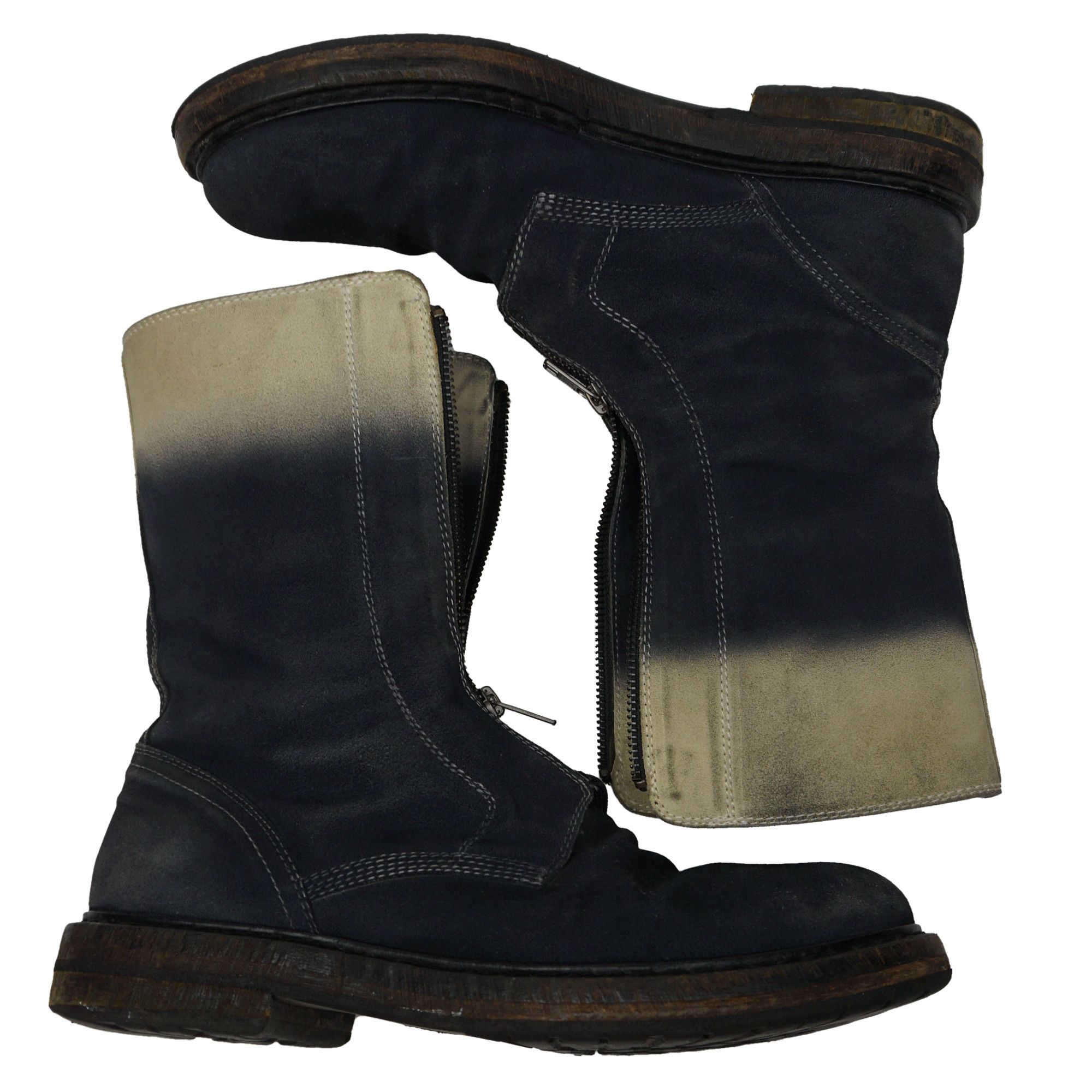 Ann Demeulemeester Ann Demeulemeester AW12 Double Zip Gradient Suede Boots Size US 9 / EU 42 - 4 Thumbnail