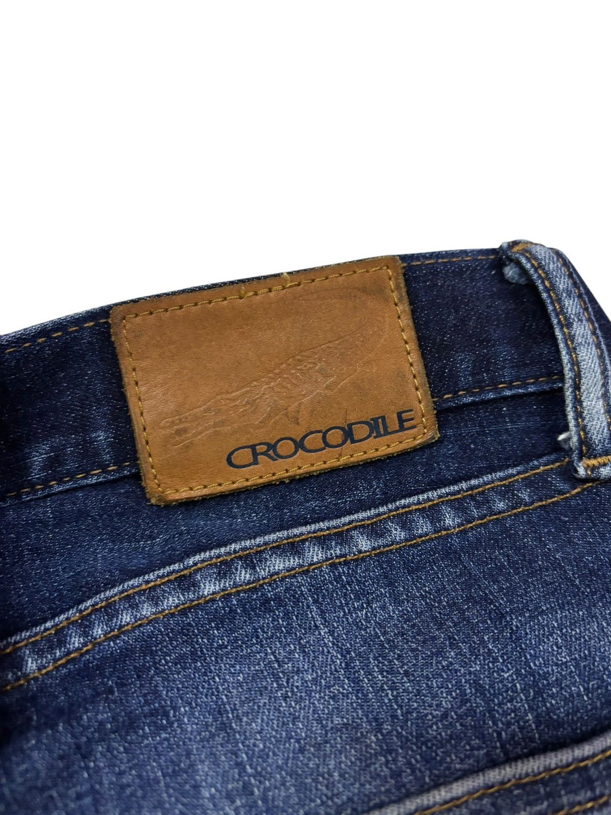 Designer Vtg Crocodile Distressed Faded Jeans Size US 34 / EU 50 - 7 Thumbnail