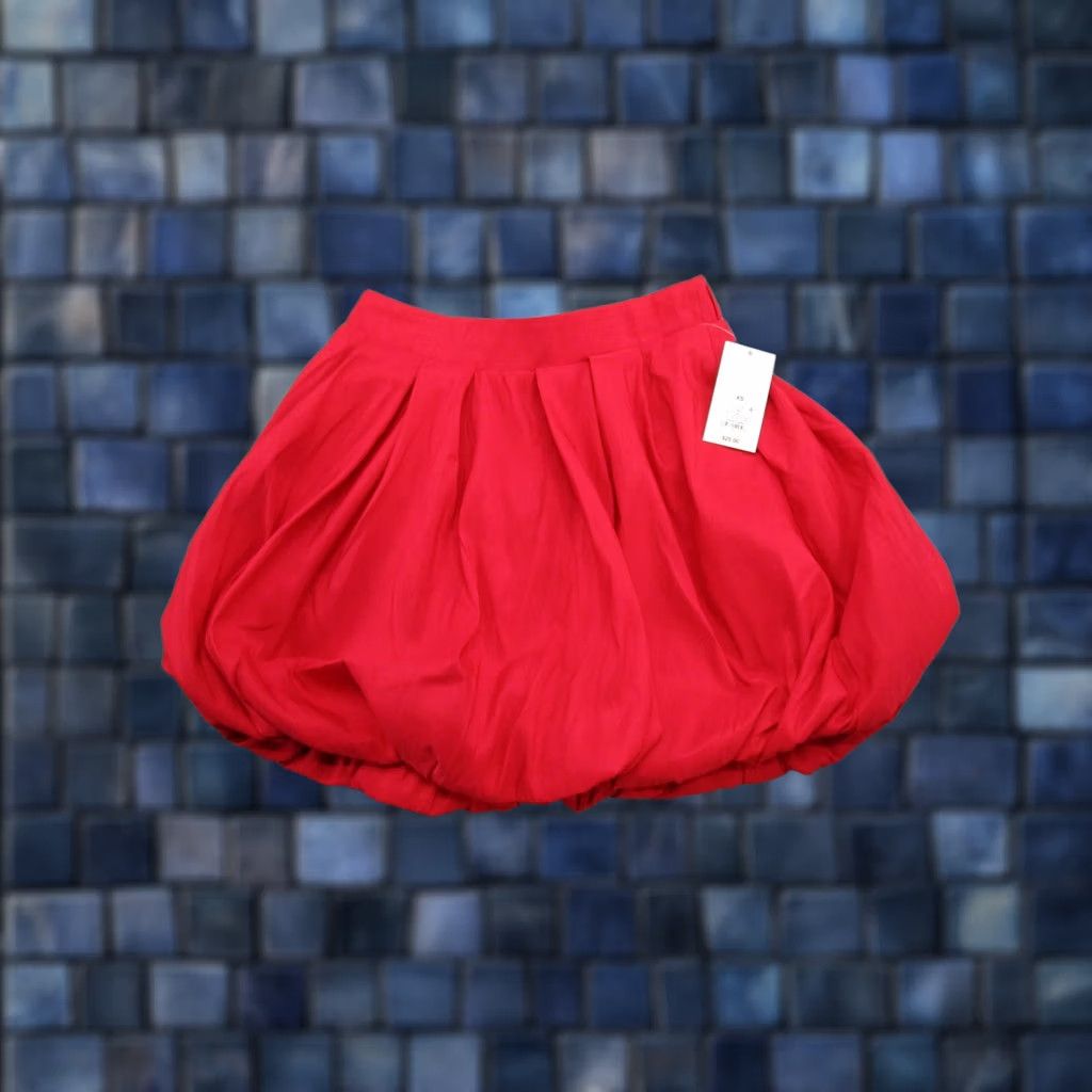 Vintage A New Day Skirt Women XS Red Pleated Elastic Waist Short Preppy NEW Size 26" / US 2 / IT 38 - 1 Thumbnail