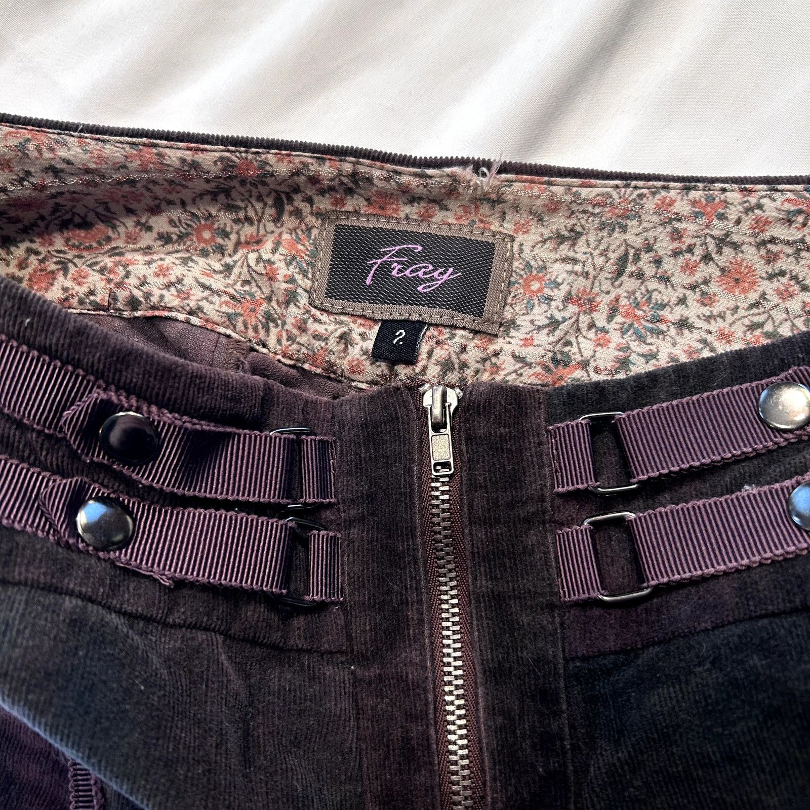 Free People Vintage Y2K Fray Purple Acid Wash Low Waisted Pants Size 2 Size 26" / US 2 / IT 38 - 6 Thumbnail