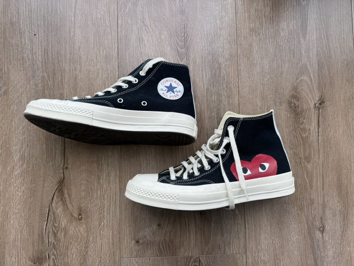 Comme des Garcons PLAY × Converse Women's Chuck Taylor All Star Peek-A-Boo High-Top Sneakers Size US 9 / IT 39 - 4 Thumbnail