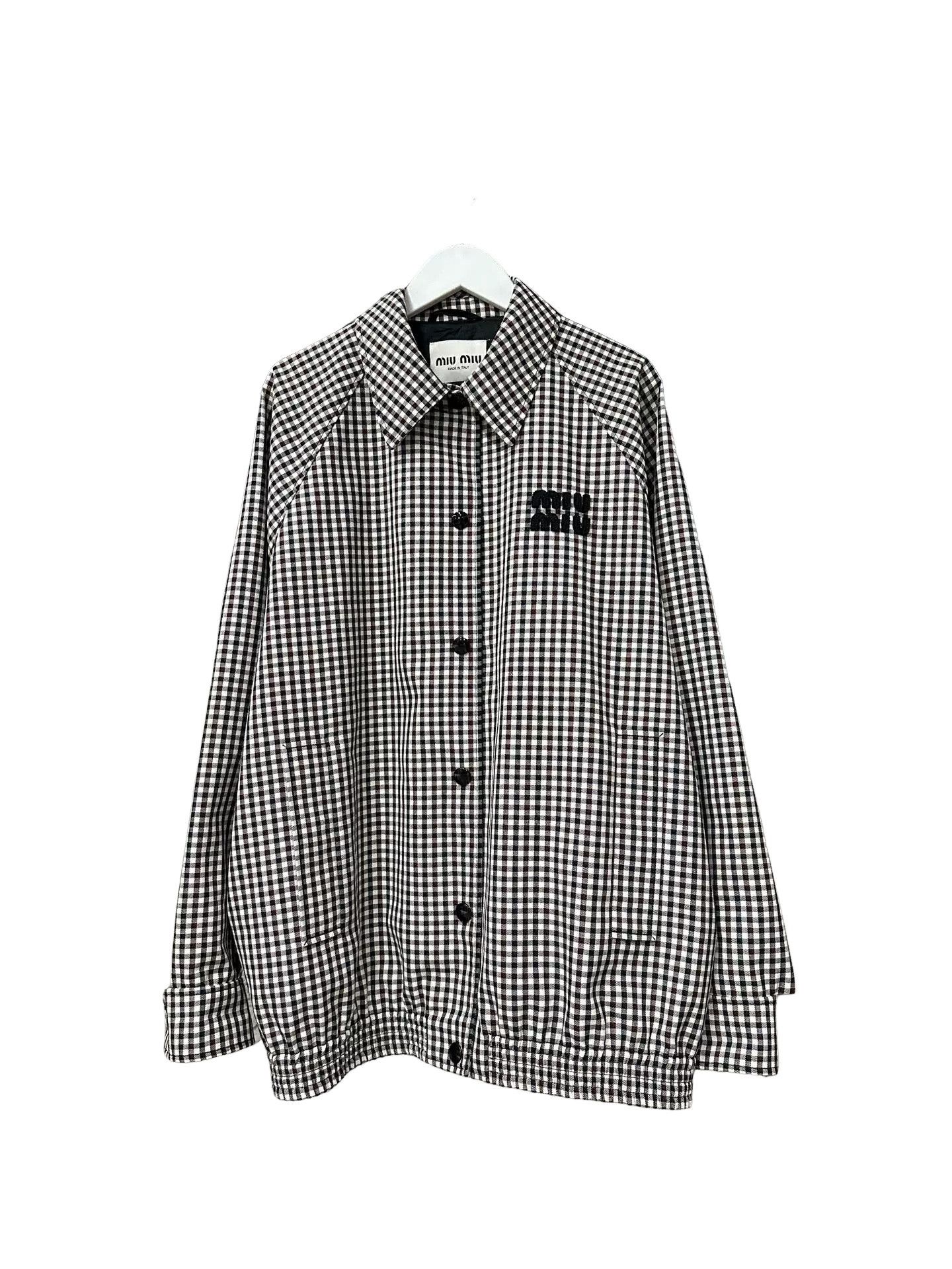 Miu Miu Miu Miu Check Logo Jacket Size 38 Size XS / US 0-2 / IT 36-38 - 1 Thumbnail