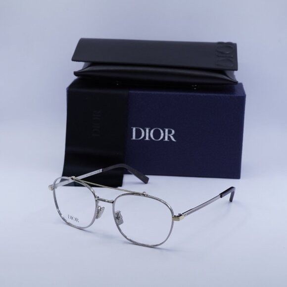 Dior New Dior CD DIAMONDO R2U F200 Eyeglasses - Silver/Gold Frame Size ONE SIZE - 10 Thumbnail