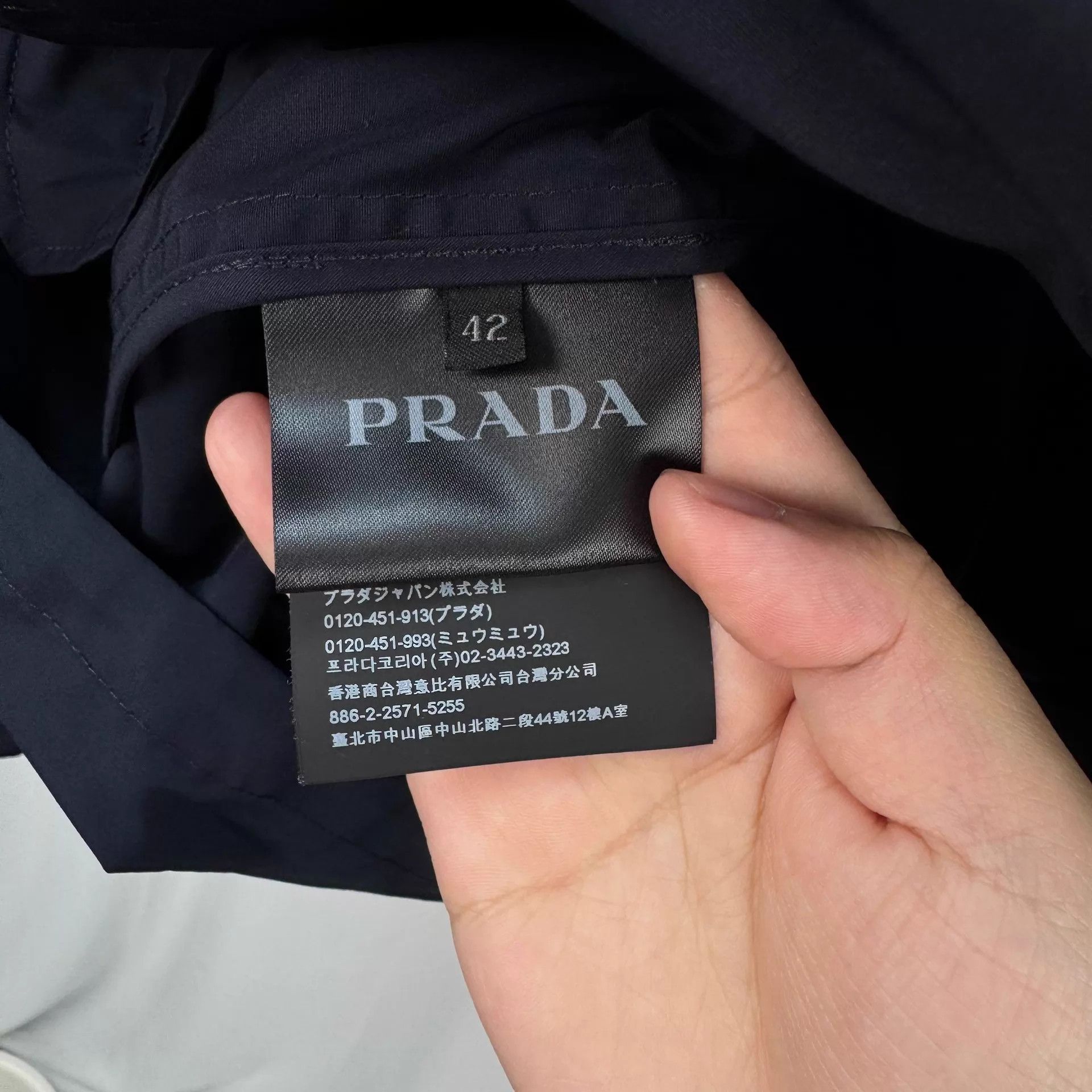 Prada Prada Navy Blue Cinched Waist Trench Coat 42 EU Mint Size M / US 6-8 / IT 42-44 - 6 Thumbnail
