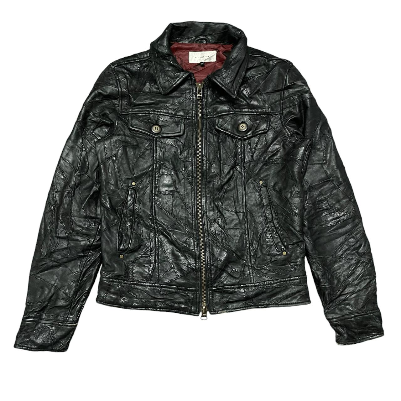 Issey Miyake Vintage Patch Work Sheepskin Leather Jacket Issey Style Size US M / EU 48-50 / 2 - 1 Thumbnail
