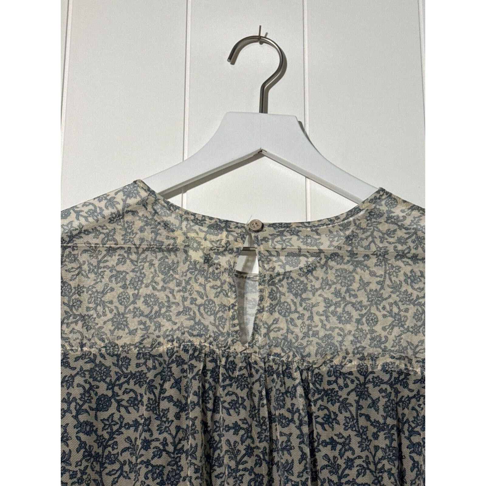 Other Max Studio Shirt Sheer Blouse Floral Short Sleeve Ruffle XS Size XS / US 0-2 / IT 36-38 - 6 Thumbnail