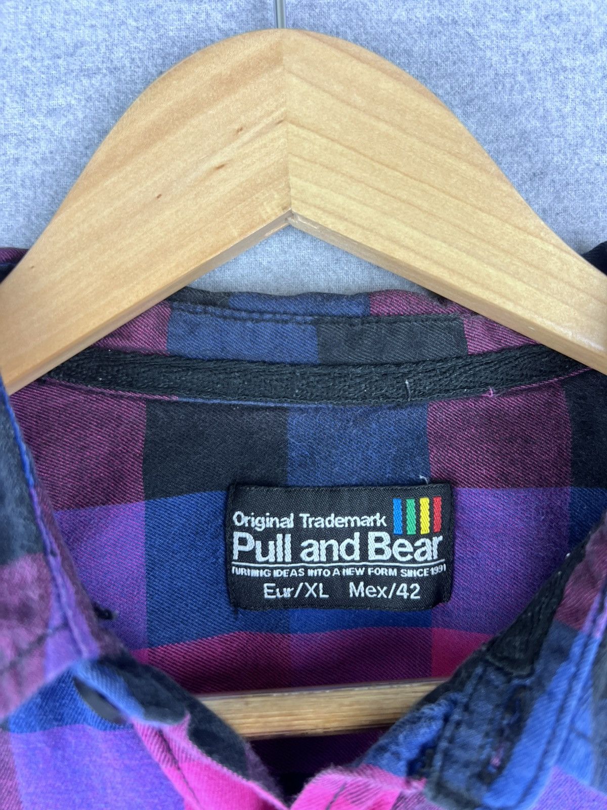 Vintage Pull And Bear Original Men’s Shirt purple pearl snap Size XL Size US XL / EU 56 / 4 - 3 Thumbnail