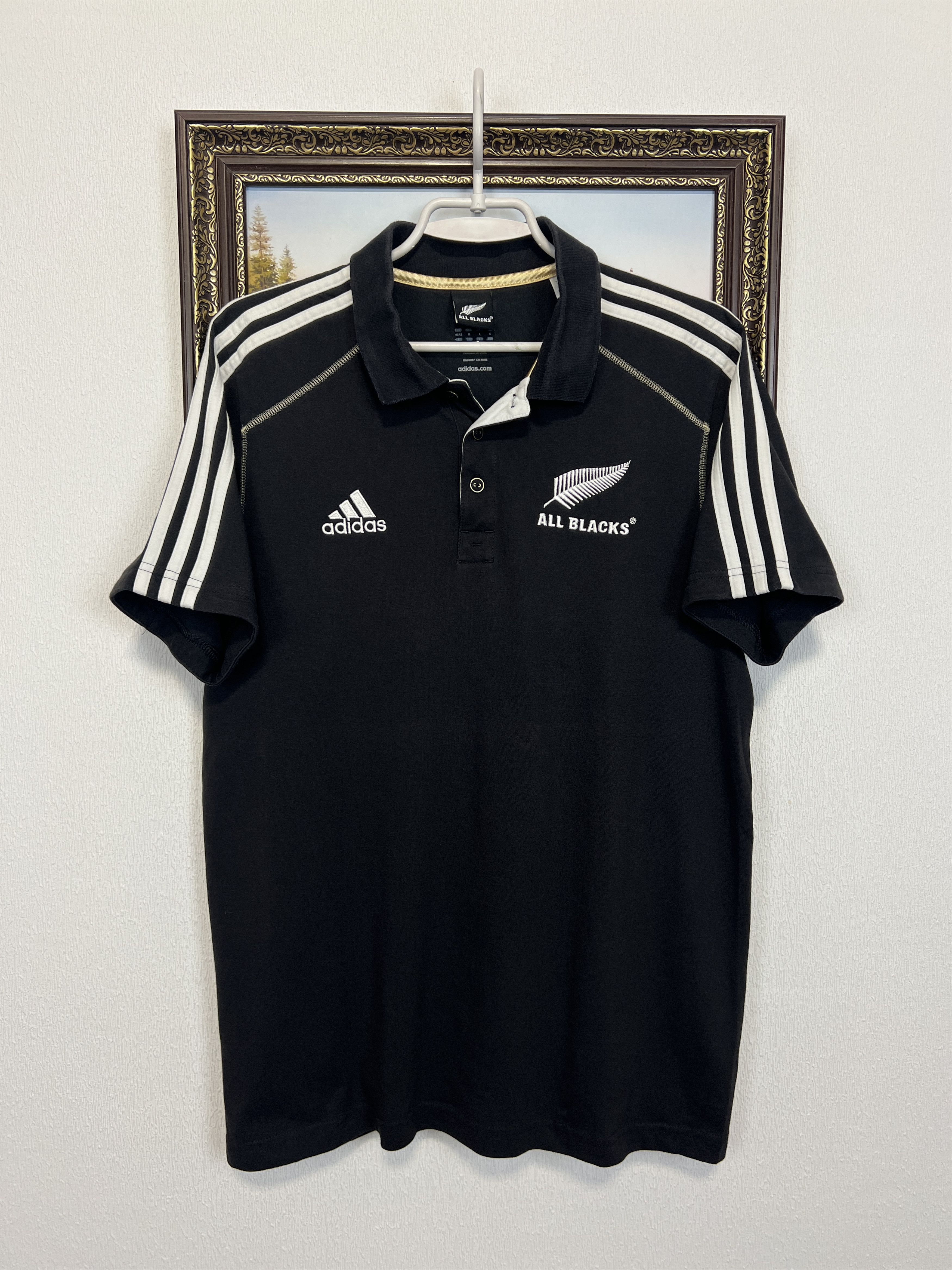 Adidas Vintage All Blacks New Zealand Rugby Union Jersey Polo Shirt Size US M / EU 48-50 / 2 - 1 Thumbnail