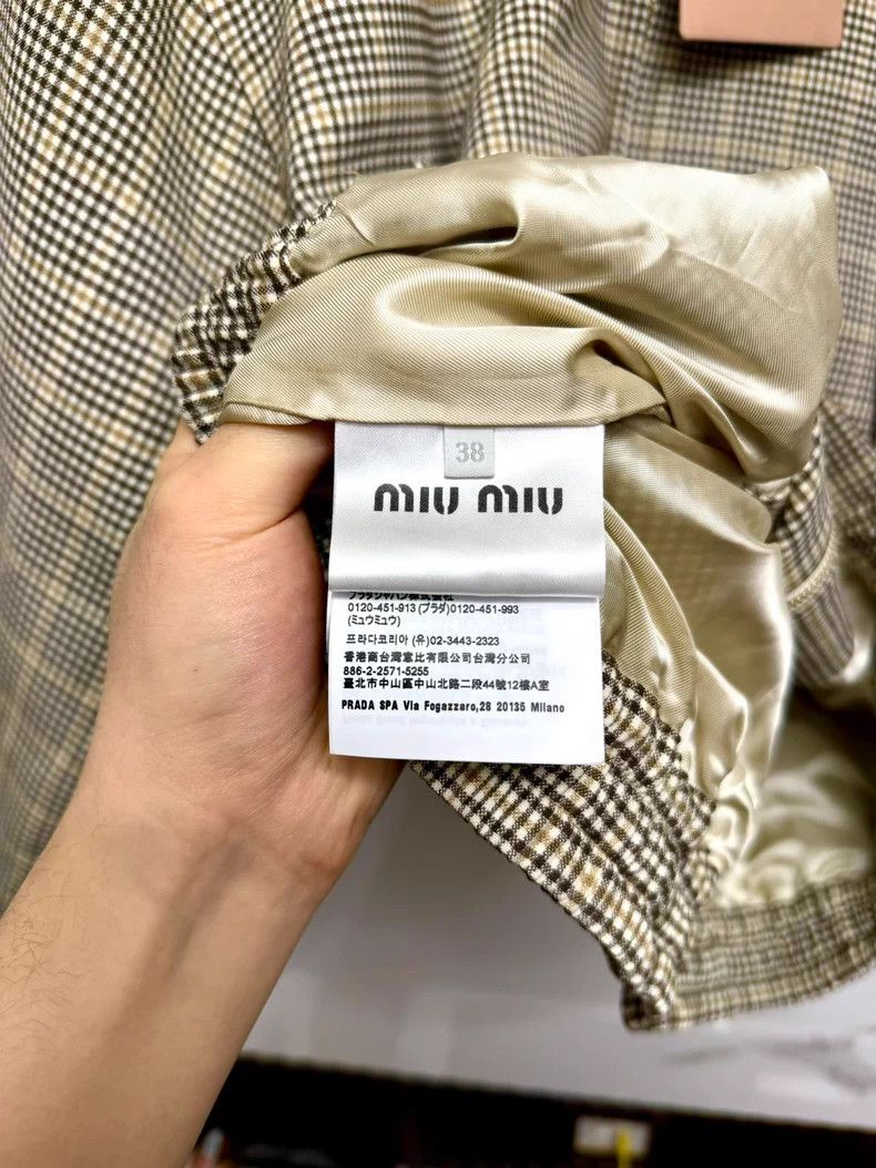 Miu Miu miumiu size 38 25 SS corduroy houndstooth jacket 2504-Next Size US M / EU 48-50 / 2 - 5 Thumbnail