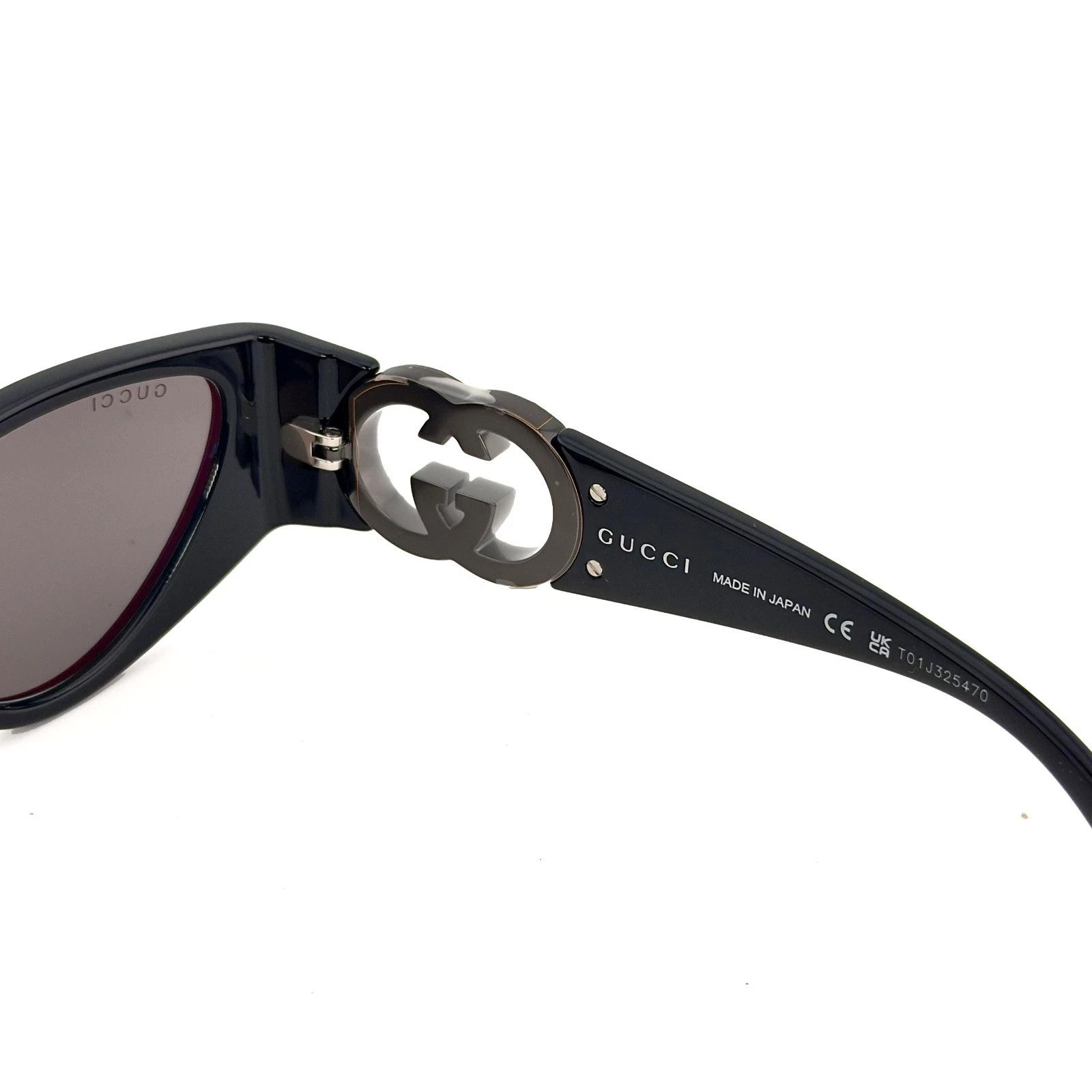 Gucci GUCCI GG1824S Black Cat Mask 1824 GG Logo Sunglasses 004 Size ONE SIZE - 7 Thumbnail