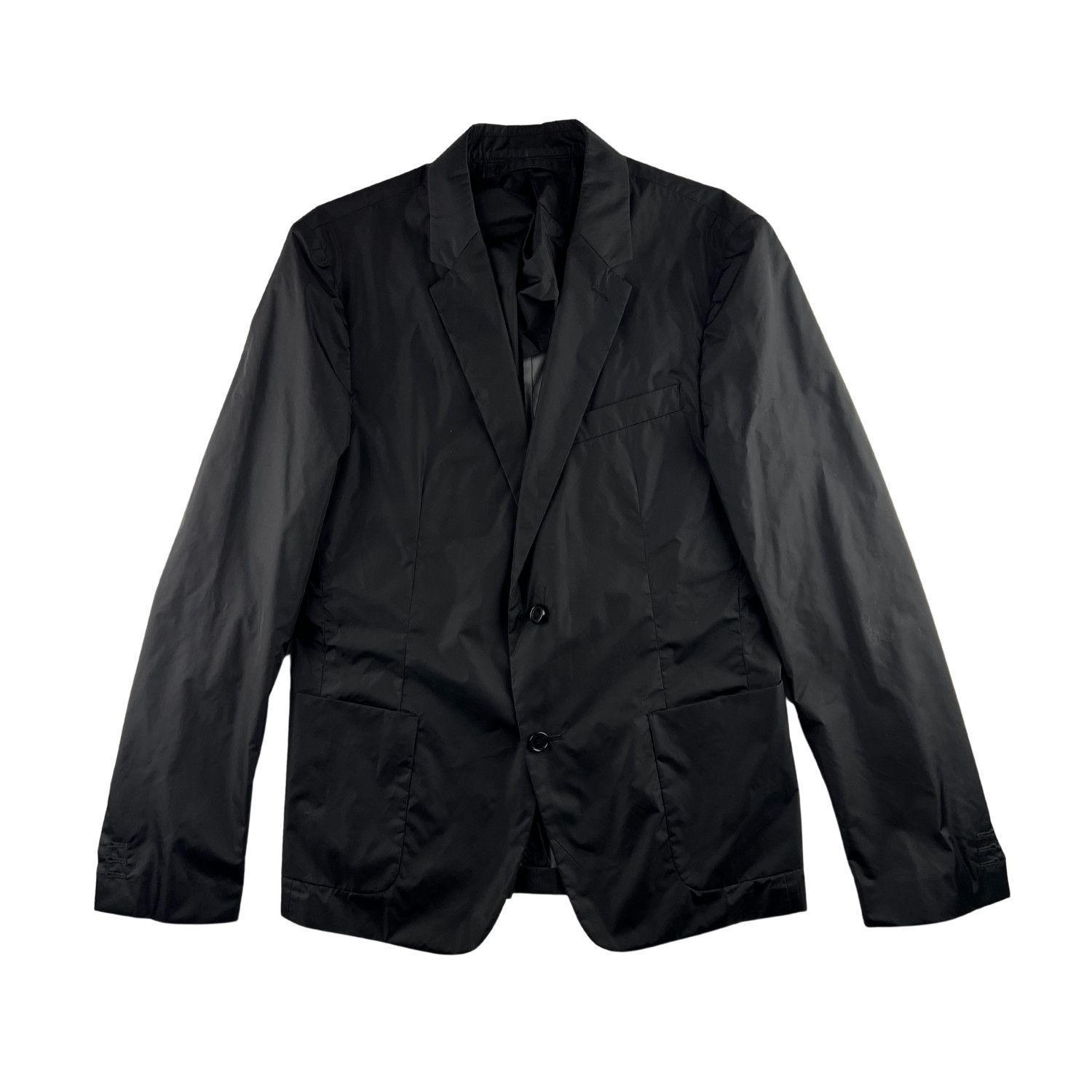 Prada Prada Black Nylon Blazer Size 52S - 2 Thumbnail