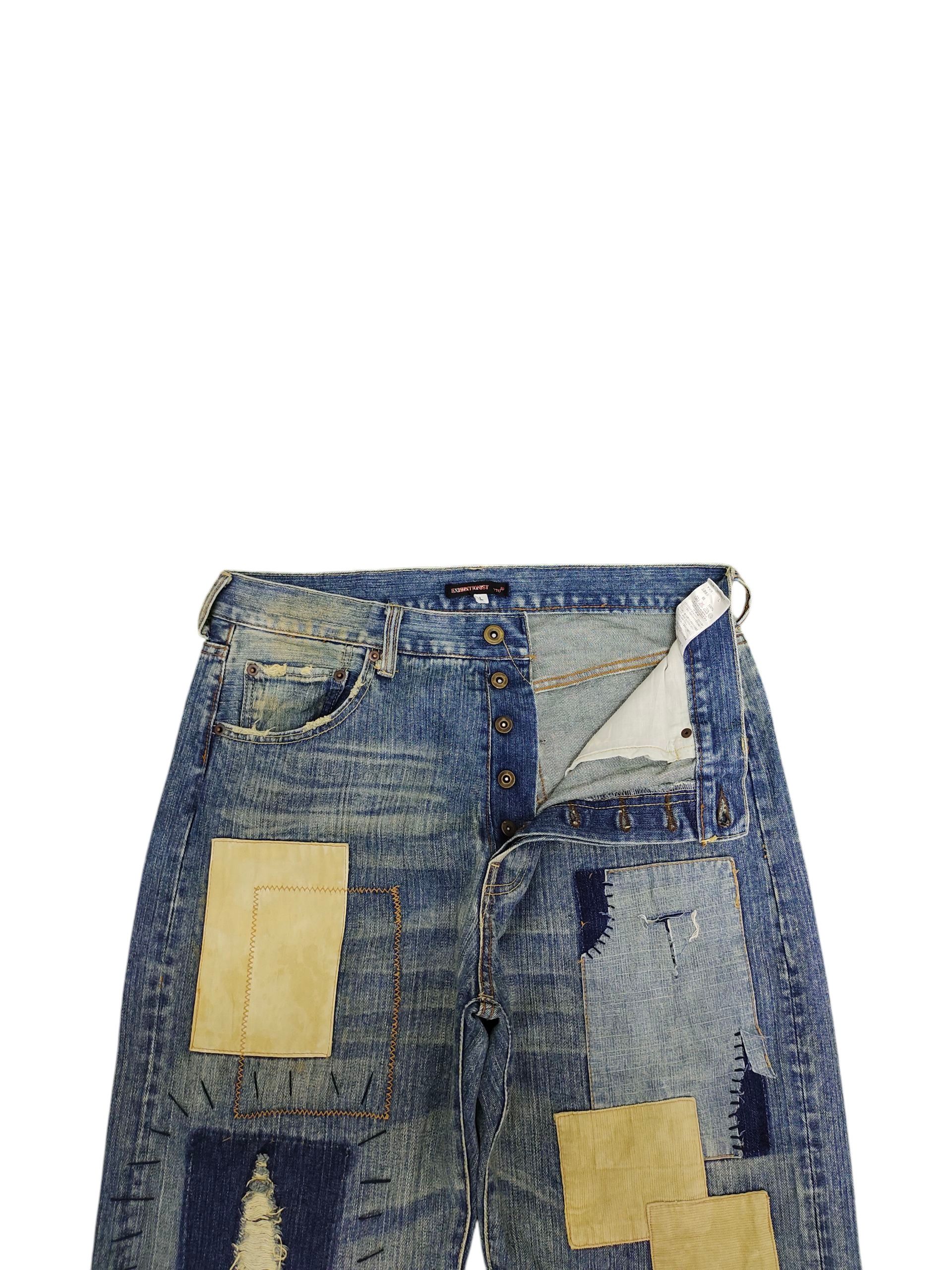 Comme des Garcons × Undercover Exhibitionist Japan Boro Sashiko Patchwork Distressed Jeans Size US 32 / EU 48 - 7 Thumbnail