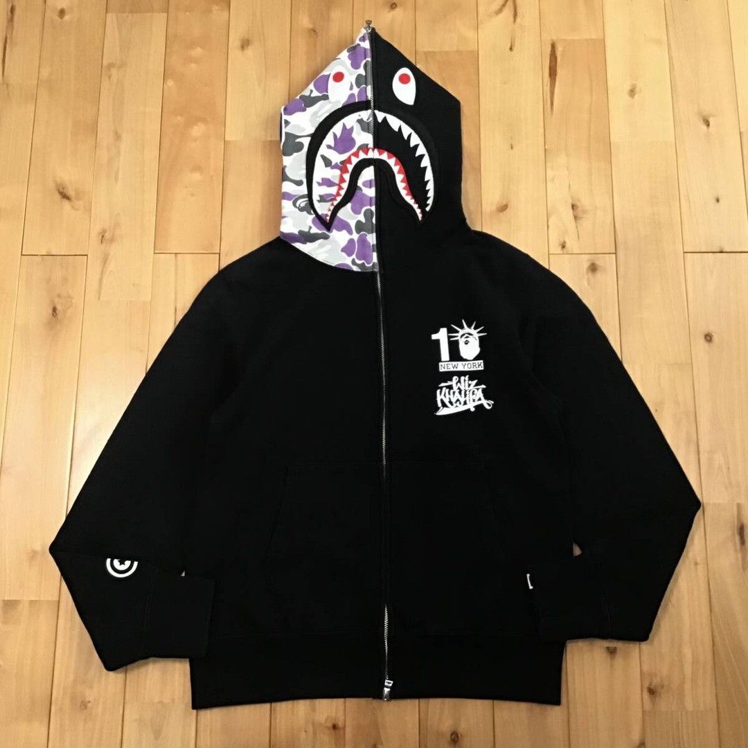 Bape Wiz Khalifa × BAPE camo Shark Full Zip Hoodie a bathing ape Size US M / EU 48-50 / 2 - 2 Thumbnail