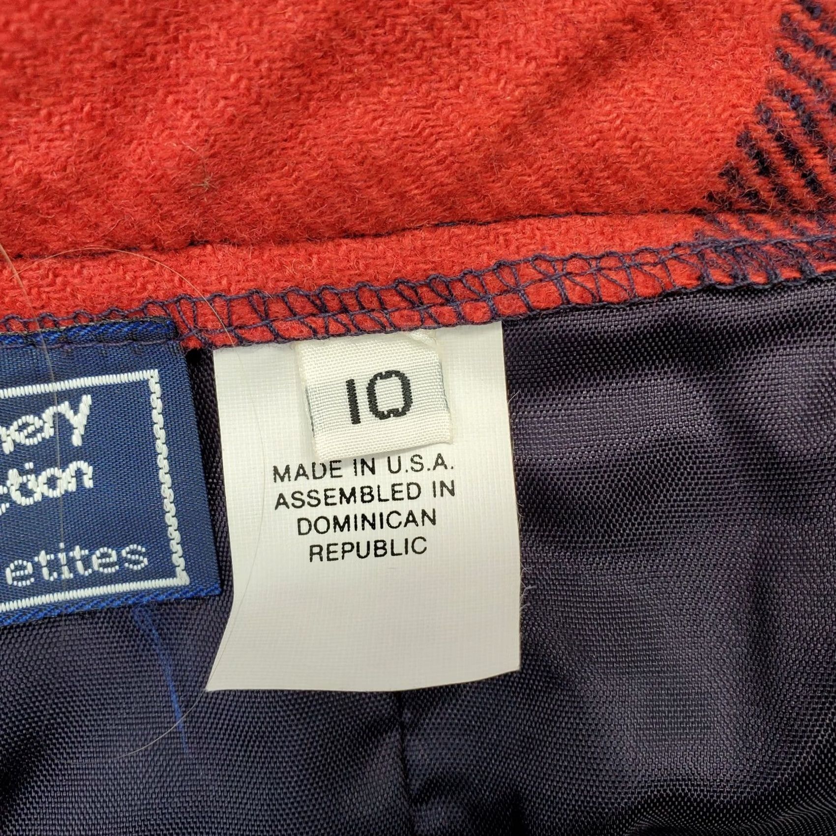 Vintage Haberdashery Collection Skirt Women Size 10P Womens Short Plaid Pleated Lined Made USA Size 32" / US 10 / IT 46 - 6 Thumbnail