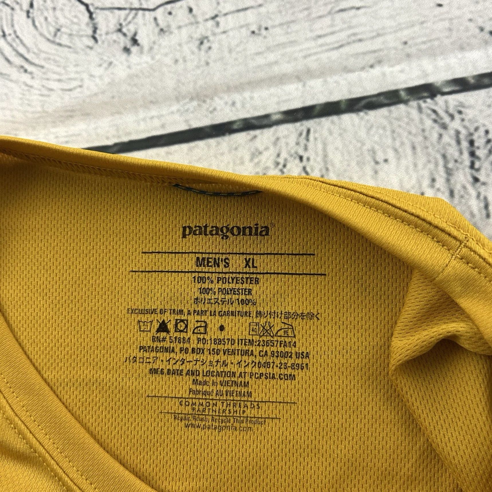 Patagonia Patagonia Fore Runner Short Sleeve T Shirt Men's XL Mustard Yellow Shirt Men XL Yellow Size US XL / EU 56 / 4 - 6 Thumbnail