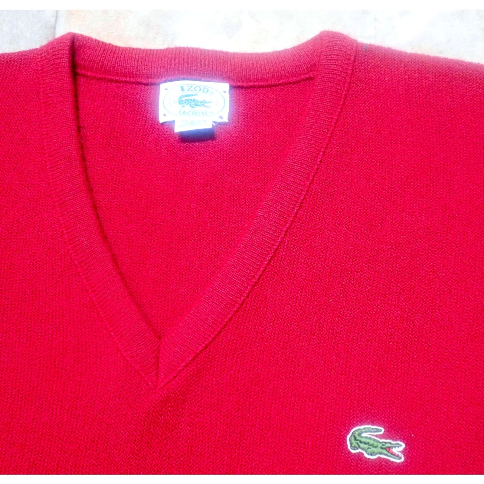 Izod VINTAGE Izod Lacoste Sweater Shirt Mens XL Burgundy V-Neck Pullover 50s 60s 70s Made in USA Mens XL Burgundy Size US XL / EU 56 / 4 - 5 Thumbnail