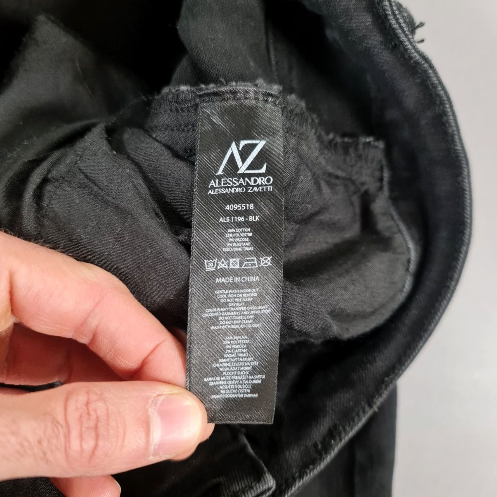 Alessandro Dell'acqua ALESSANDRO Zavetti Mens Jeans Black W28 L32 Distressed Stretch Denim Skinny Size US 28 / EU 44 - 6 Thumbnail