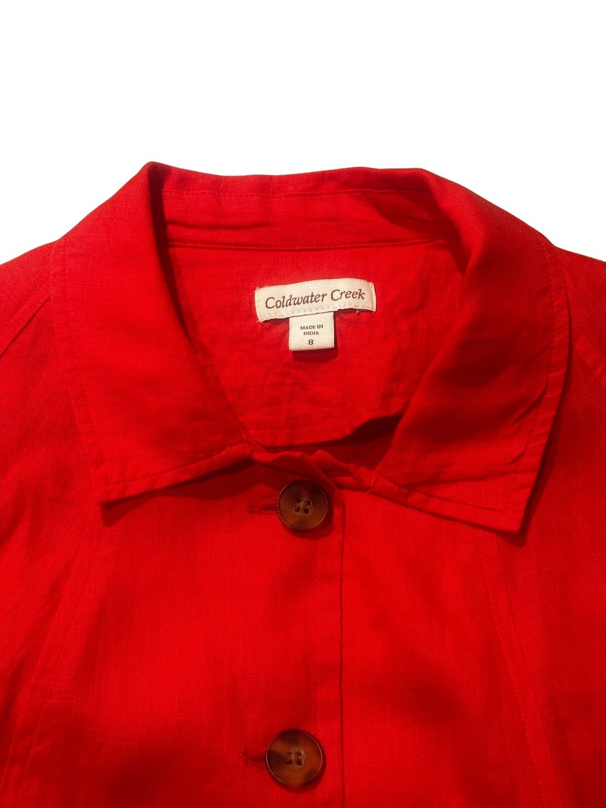 Coldwater Creek Women’s red linen jacket.wj0313 Size M / US 6-8 / IT 42-44 - 5 Thumbnail