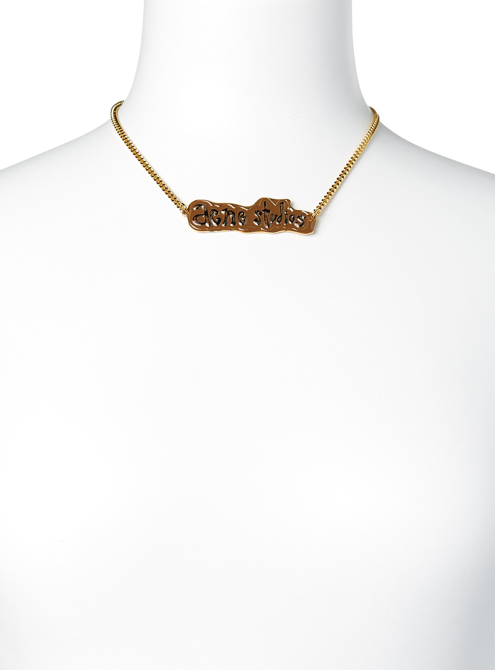 Acne Studios BNWT AW23 ACNE STUDIOS LOGO PLAQUE NECKLACE Size ONE SIZE - 4 Thumbnail