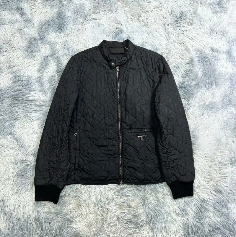 Prada Prada Black Men's Quilted Jacket Size US M / EU 48-50 / 2 - 1 Thumbnail