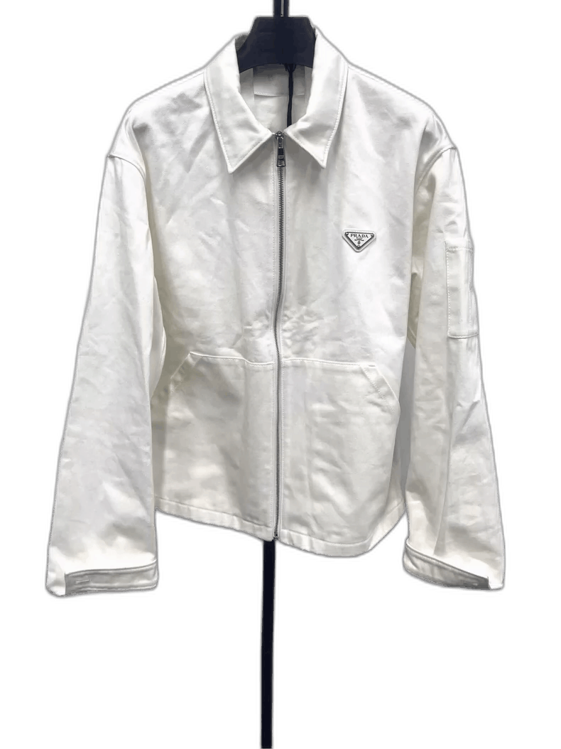 Prada PRADA Logo Zip Casual Jacket for Men-yf Size US M / EU 48-50 / 2 - 1 Thumbnail