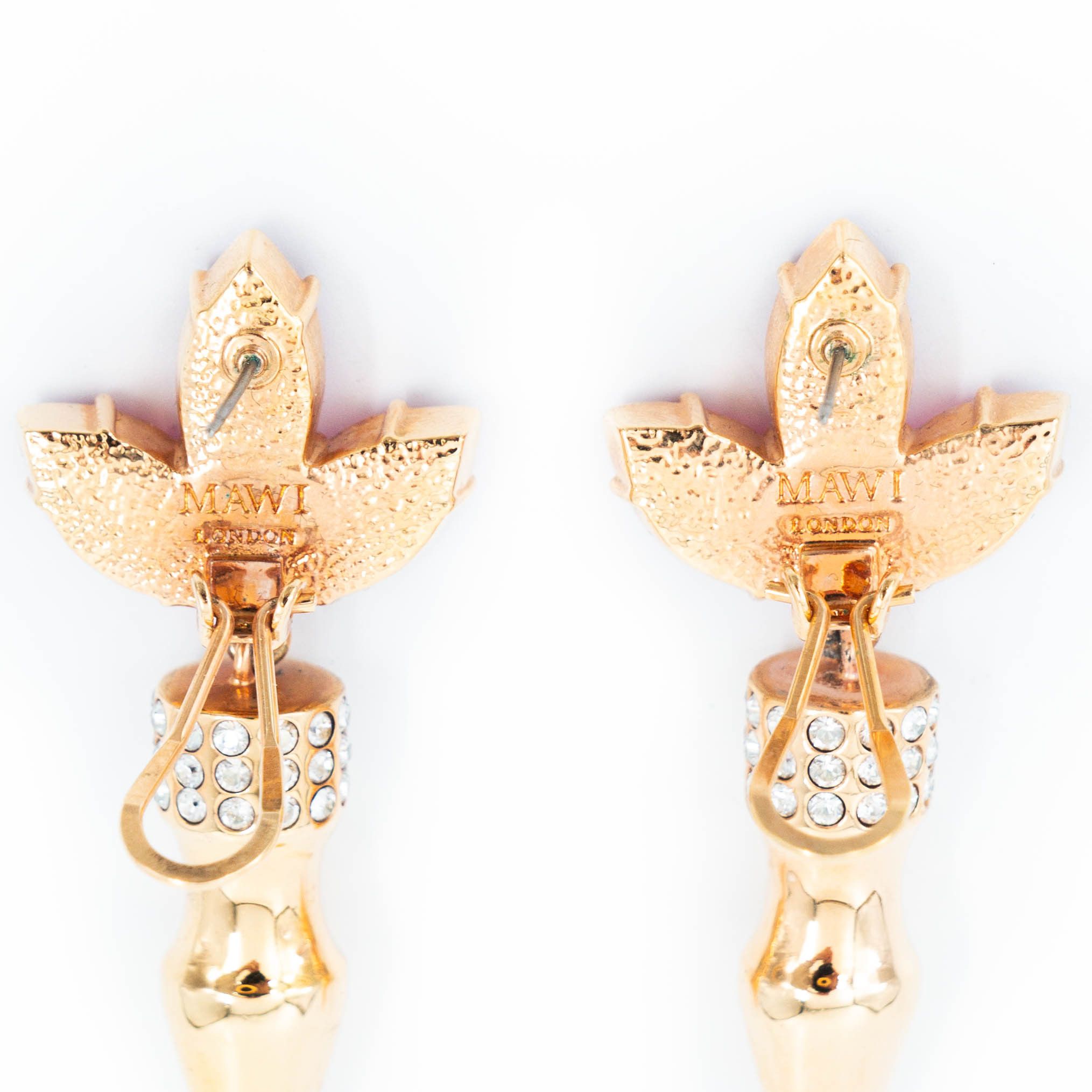 Jewelry × Vintage MAWI London Women Jewelry Earrings Pink Gold Size ONE SIZE - 3 Thumbnail