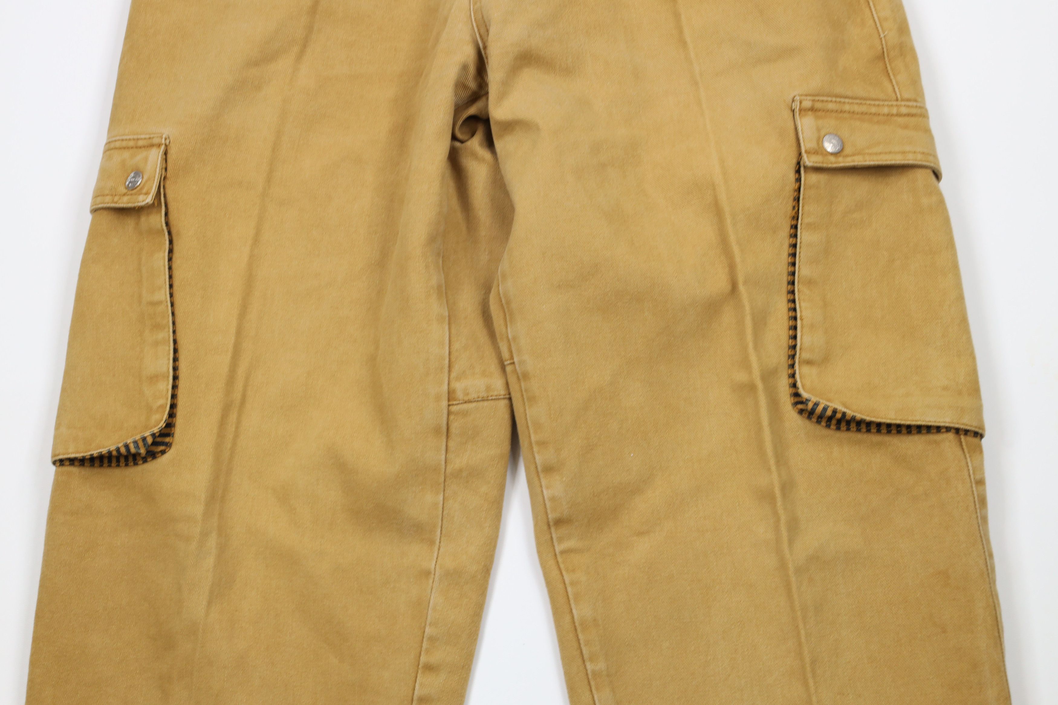 Vintage Vintage 90s Streetwear Baggy Fit Cargo Jeans Beige Cotton Size US 32 / EU 48 - 3 Thumbnail