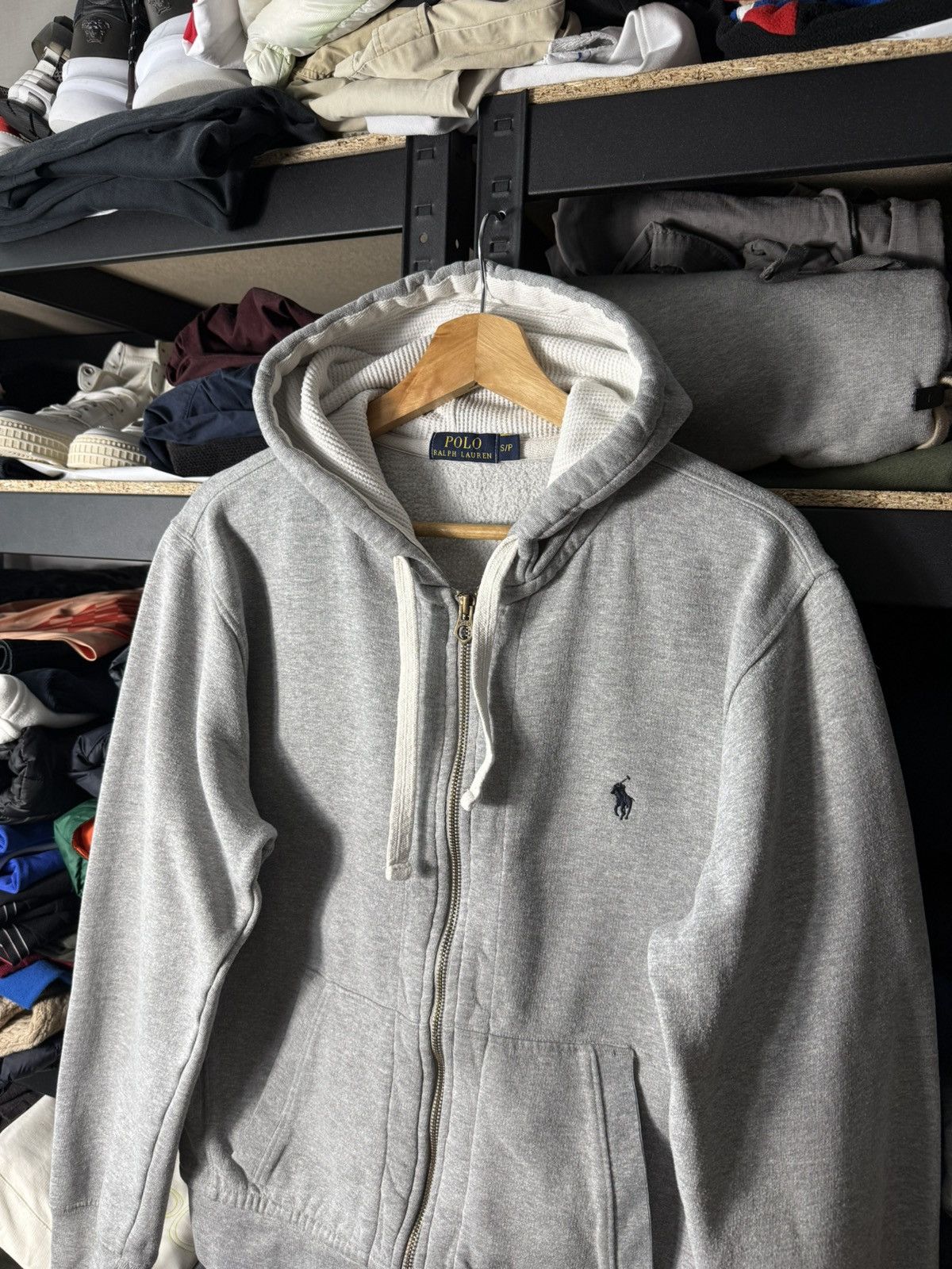 Polo Ralph Lauren Vintage Polo Ralph Lauren Zip Hoodie Grey Pony Logo Full Zip Size US S / EU 44-46 / 1 - 2 Thumbnail