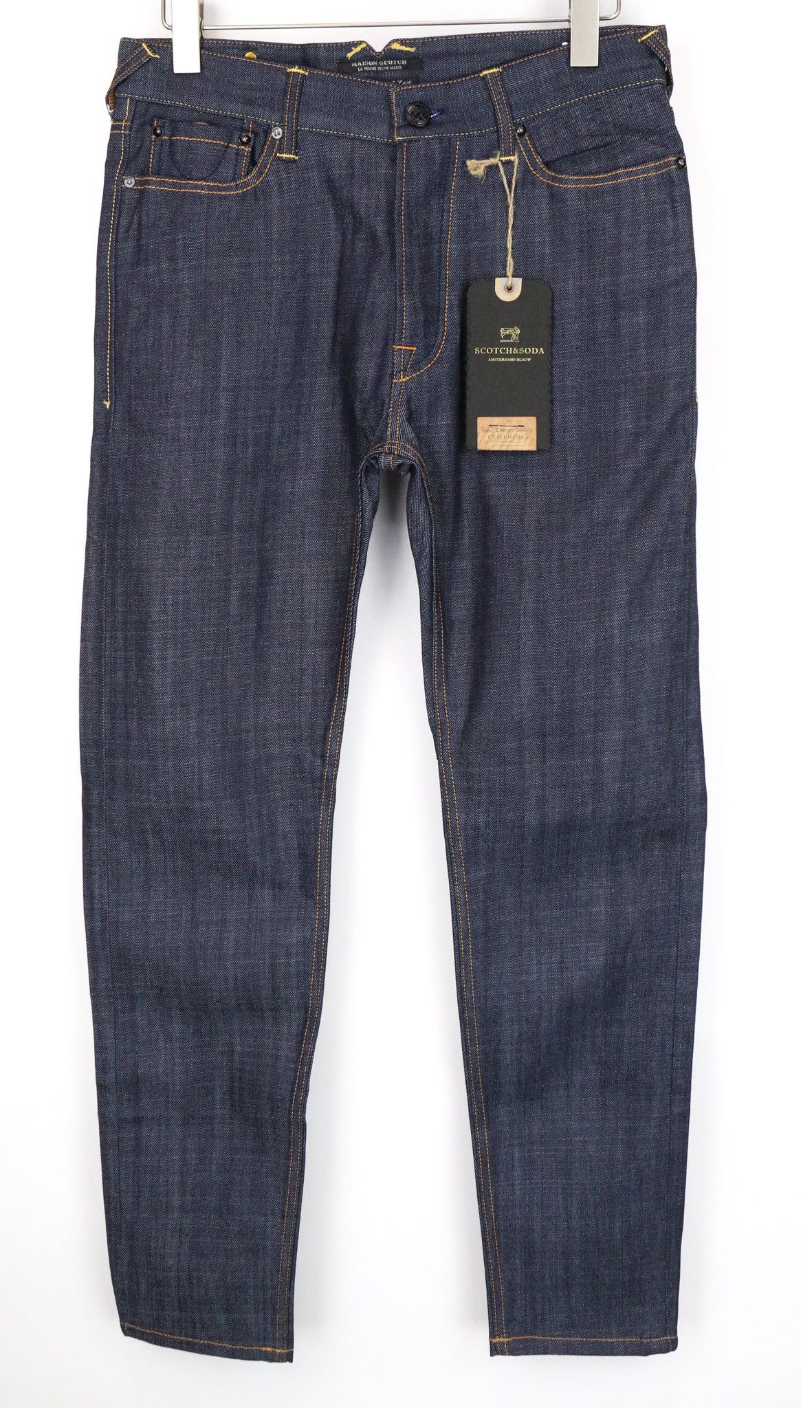 Maison Scotch W27 Dark Blue Slim Carrot Buttoned Jeans 74589 Size 27" / US 4 / IT 40 - 1 Thumbnail