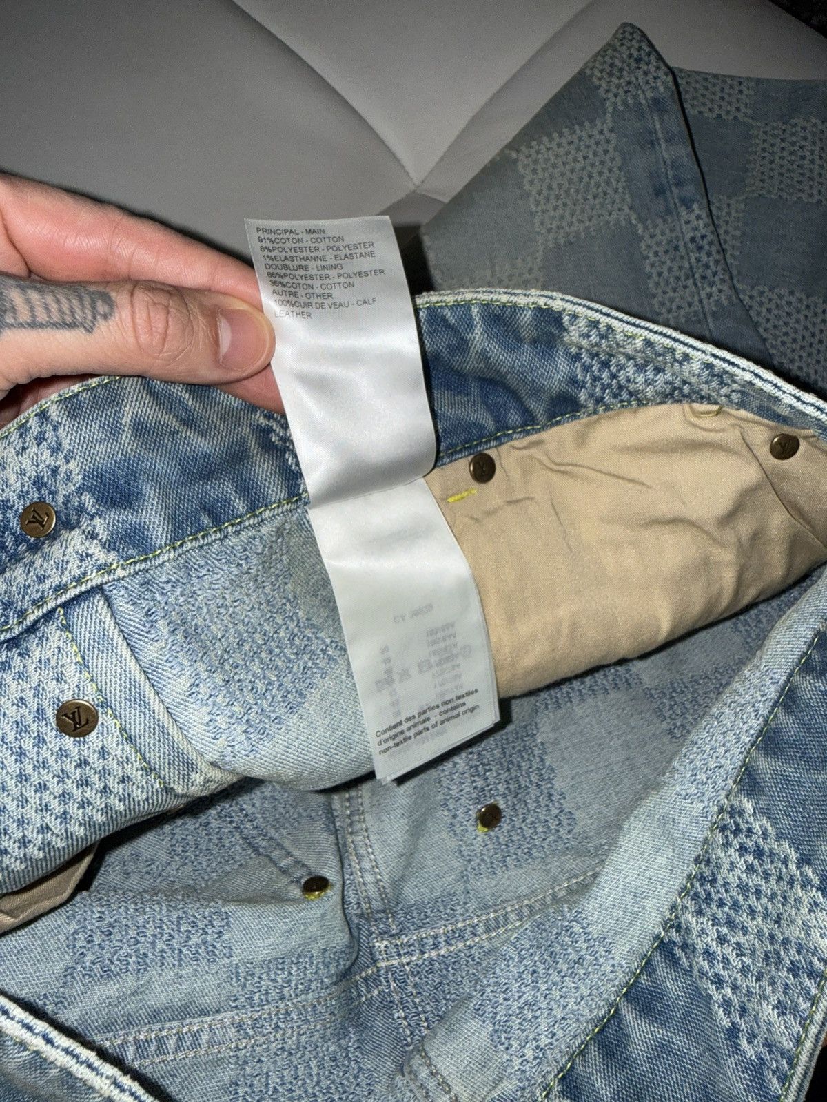 Louis Vuitton Damier skate denim jeans 34 Size US 34 / EU 50 - 8 Thumbnail