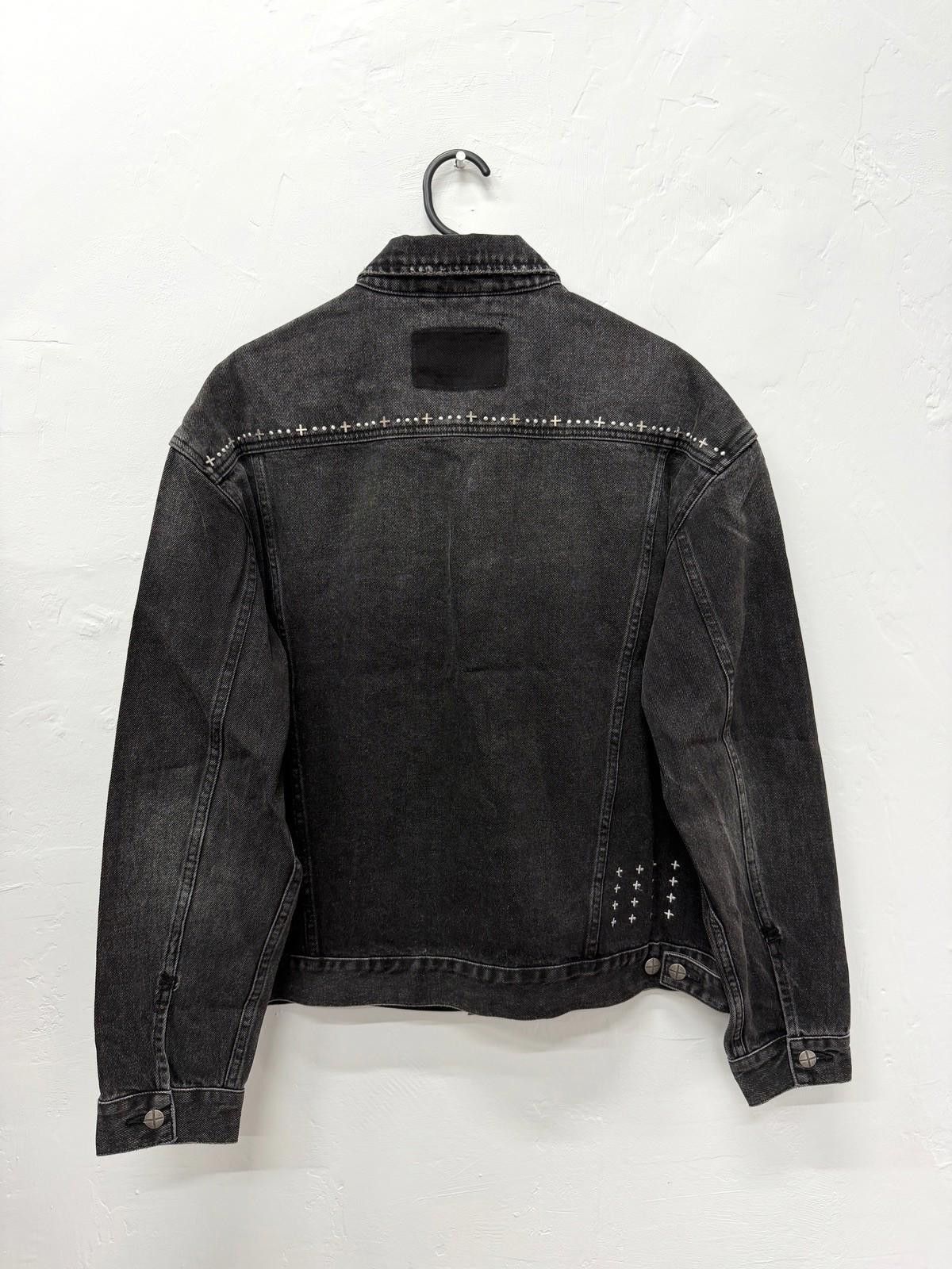 new Ksubi mens oh g jacket medium denim gray black metalik
