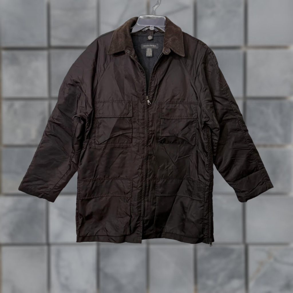 Banana Republic VINTAGE Banana Republic Jacket Mens Small Brown Nylon Parka Quilted Coat Size US S / EU 44-46 / 1 - 1 Thumbnail