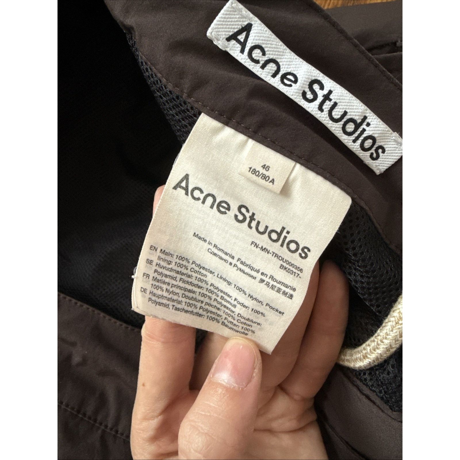 Acne Studios Acne Studios Brown Polyester Twill Technical Trouser Pants Size US 32 / EU 48 - 13 Thumbnail