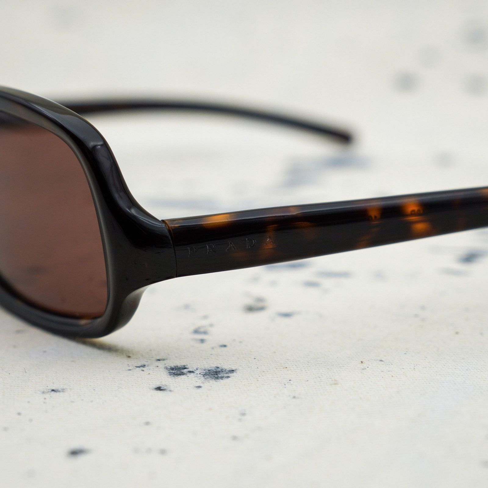 Prada Vintage prada vpr 18b brown italy rectangular sunglasses Size ONE SIZE - 4 Thumbnail
