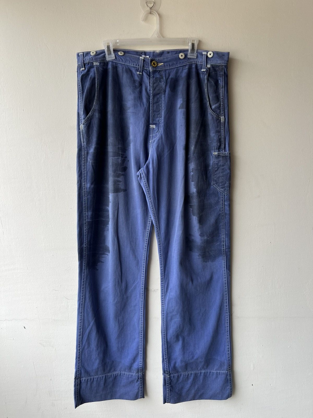 Levi's Archive 2003 Levi’s Red HOLDEN Waxed Stains Cotton Work Pant Size US 34 / EU 50 - 2 Thumbnail