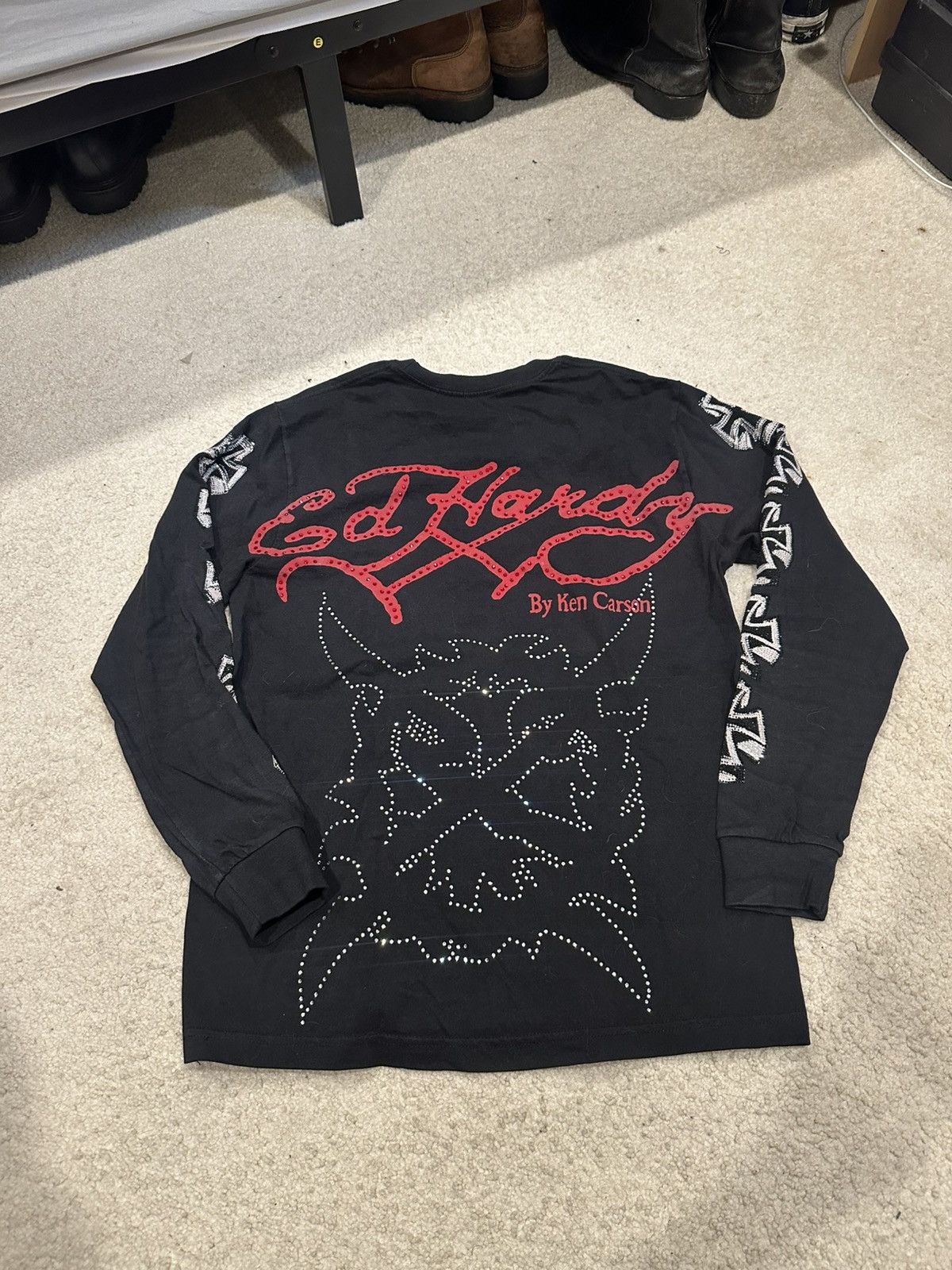 Ed Hardy × Ken Carson Complexcon rhinestone ken carson X ed hardy long sleeve tee Size US M / EU 48-50 / 2 - 3 Thumbnail